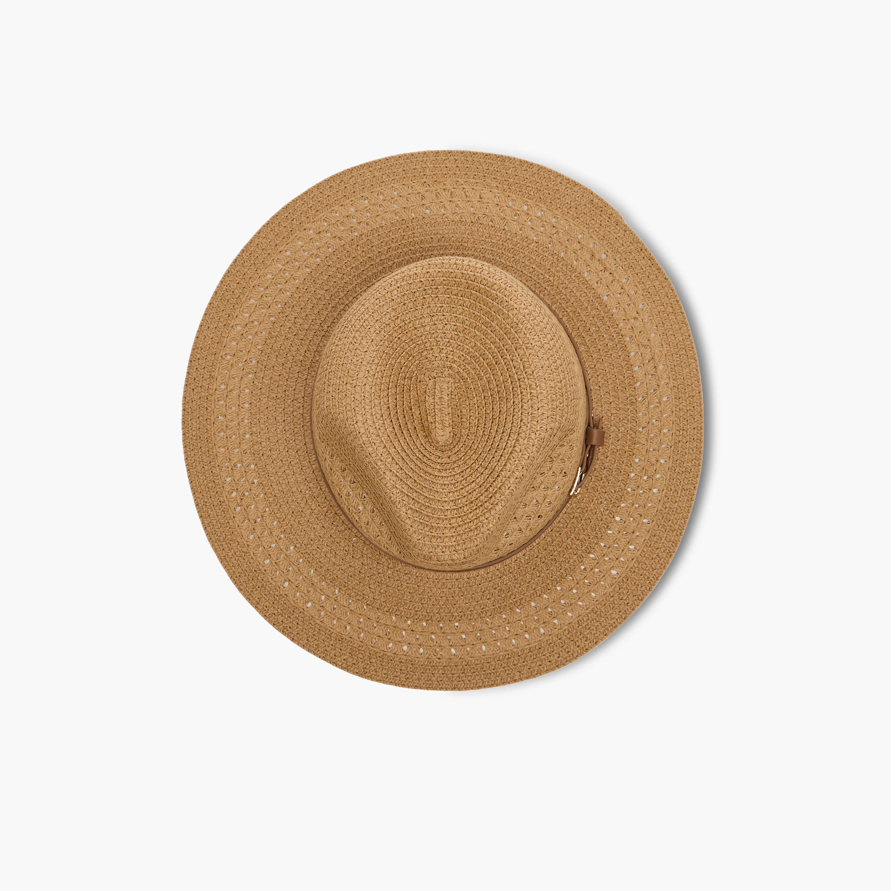 قبعة شاطئ أنيقة بحزام بارز الملمس-women-clothingaccessories-capsandhats-image-2