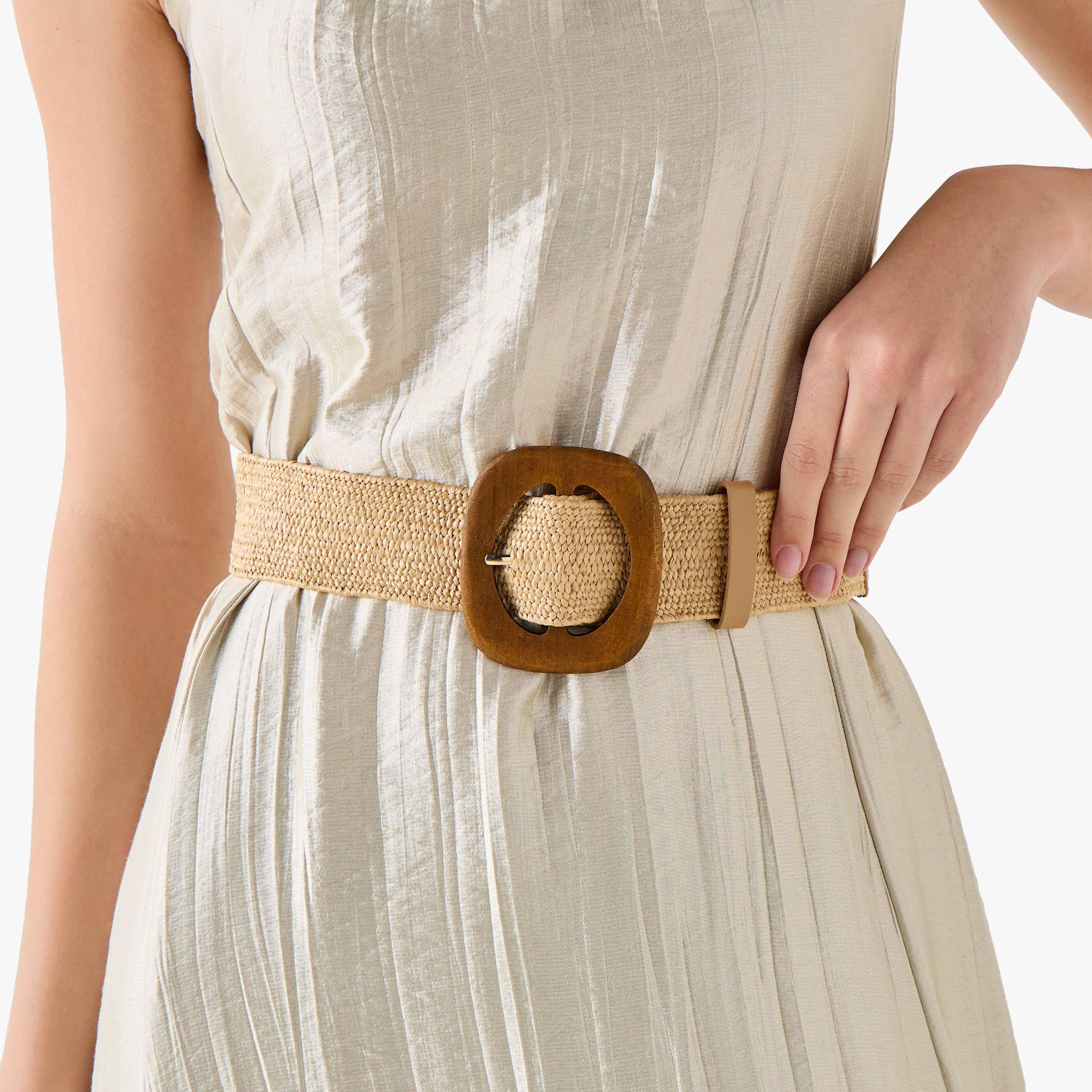 Raffia Belt with Pin Buckle Closure-women-clothingaccessories-belts-image-2