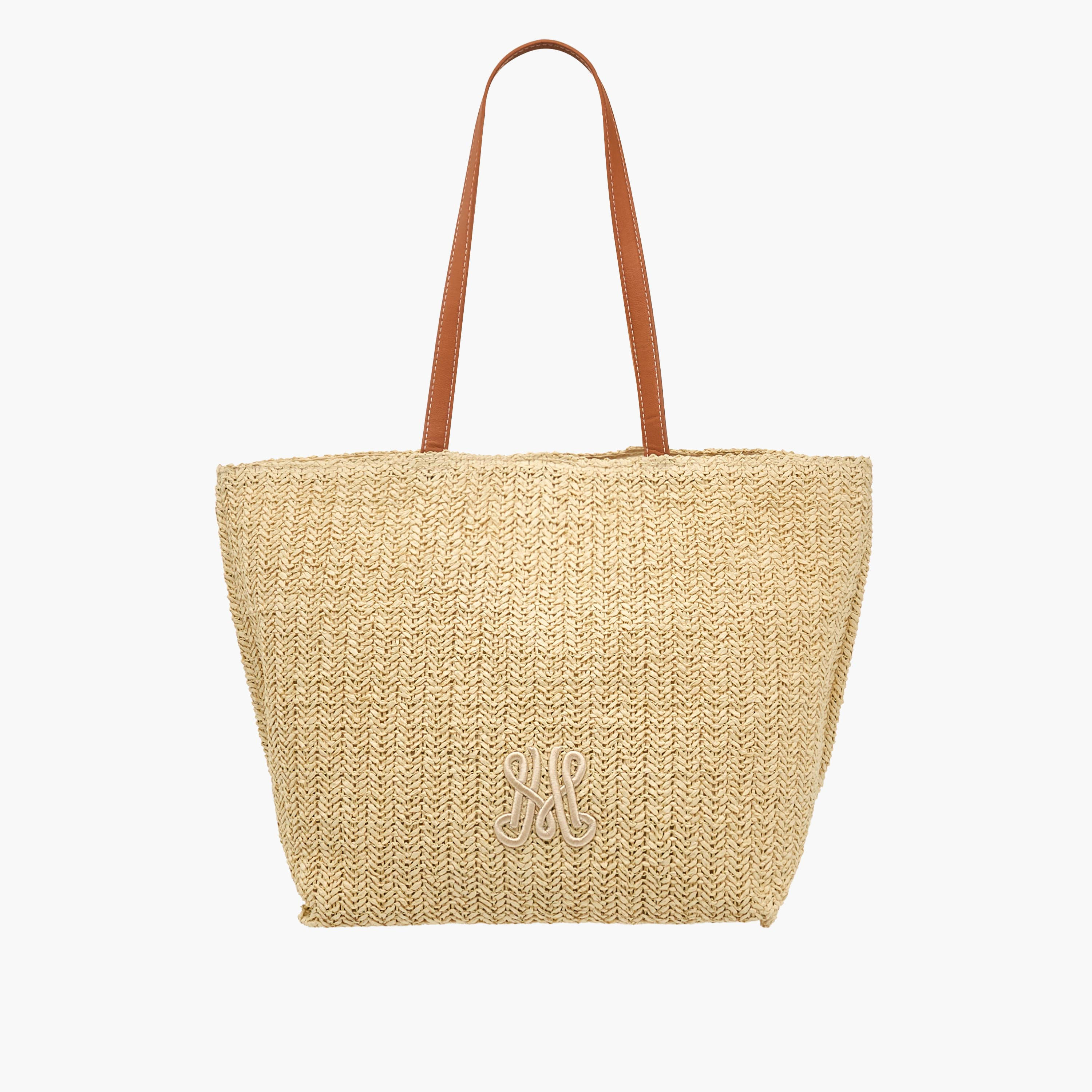 شنطة توتي بتطريز مونوجرام ومقابض مزدوجة-women-bagsandwallets-handbags-image-8