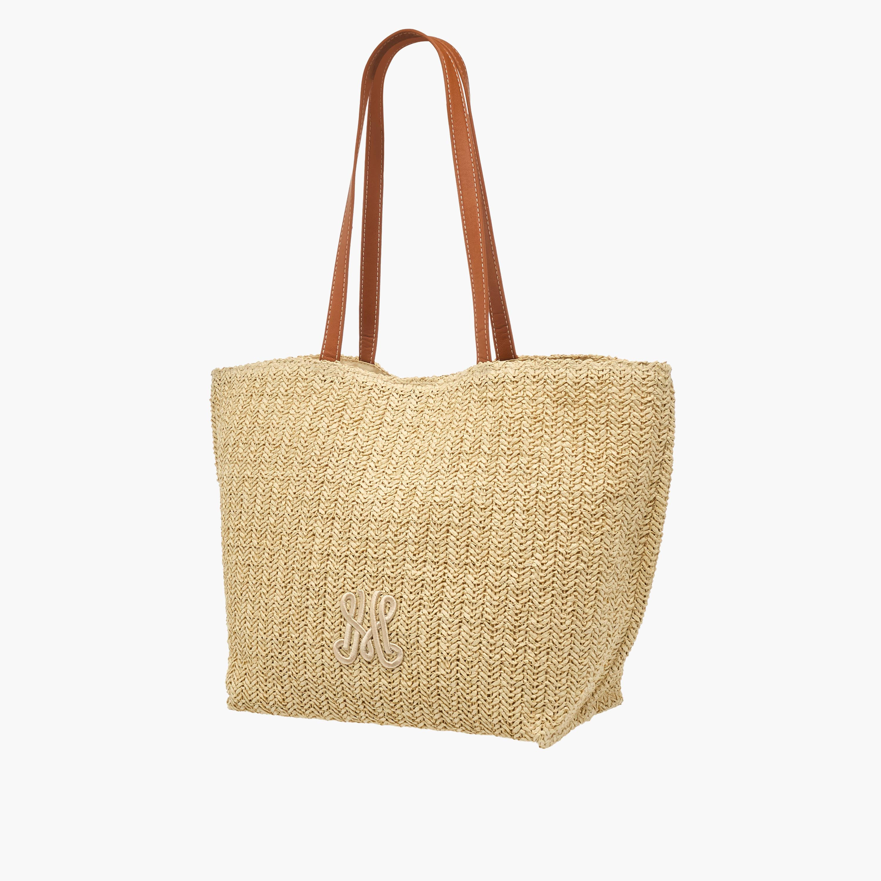 شنطة توتي بتطريز مونوجرام ومقابض مزدوجة-women-bagsandwallets-handbags-image-6