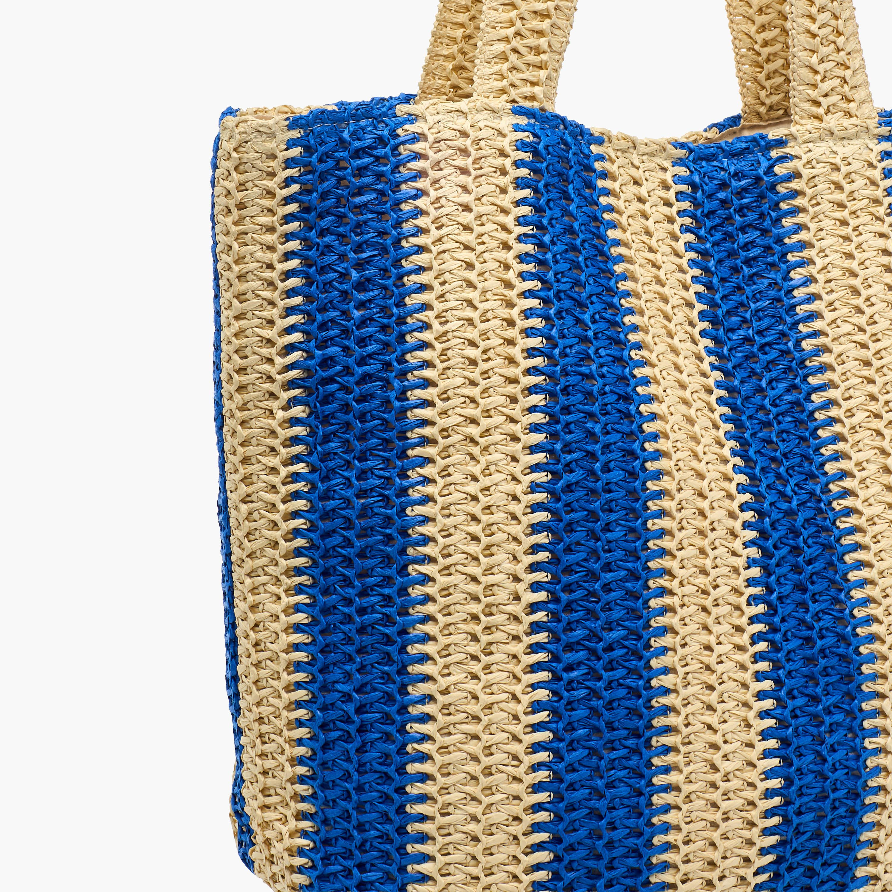 Striped Slogan Embroidered Tote Bag with Double Handles-women-bagsandwallets-handbags-image-6
