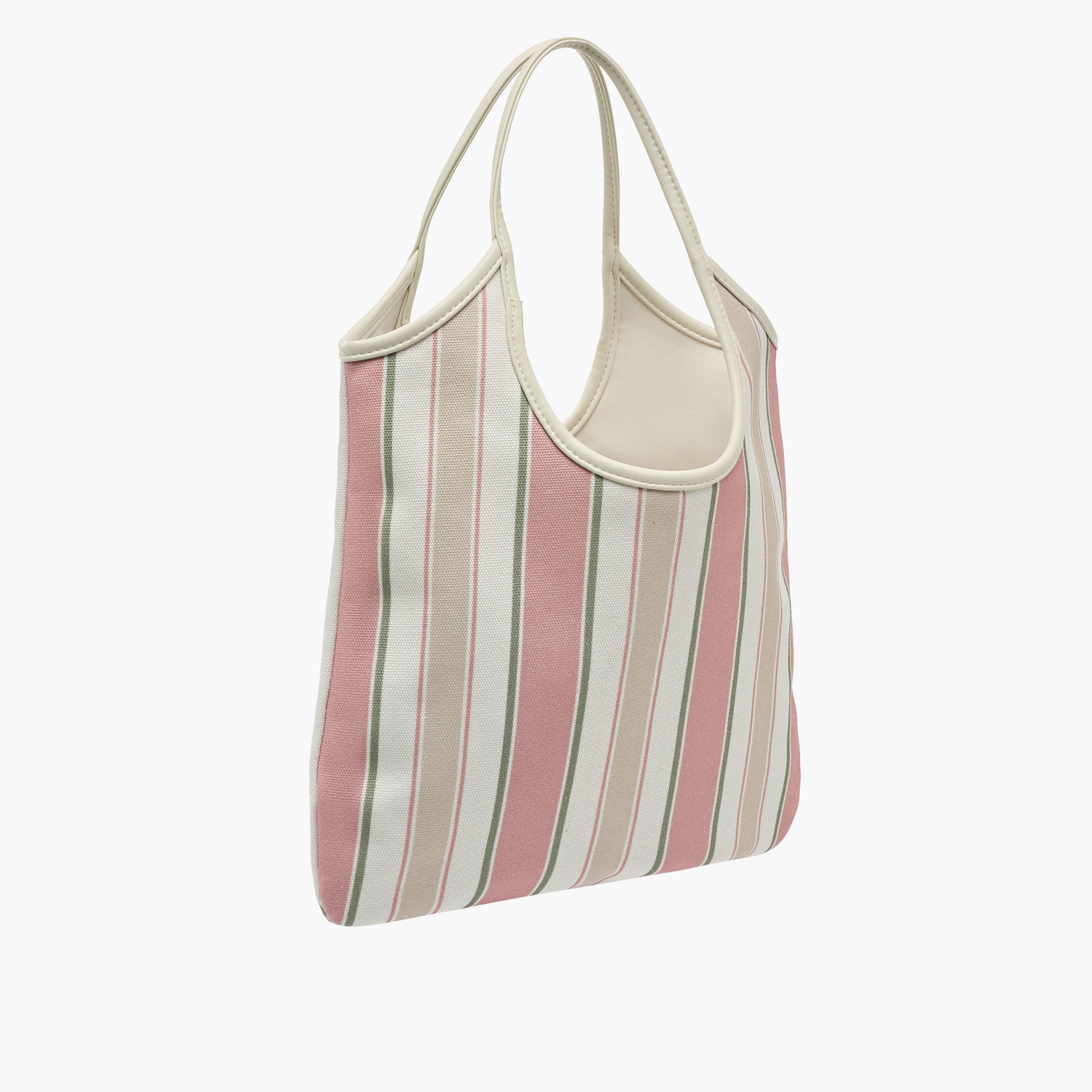 Striped Canvas Beach Tote Bag with Dual Handles-women-bagsandwallets-handbags-image-4