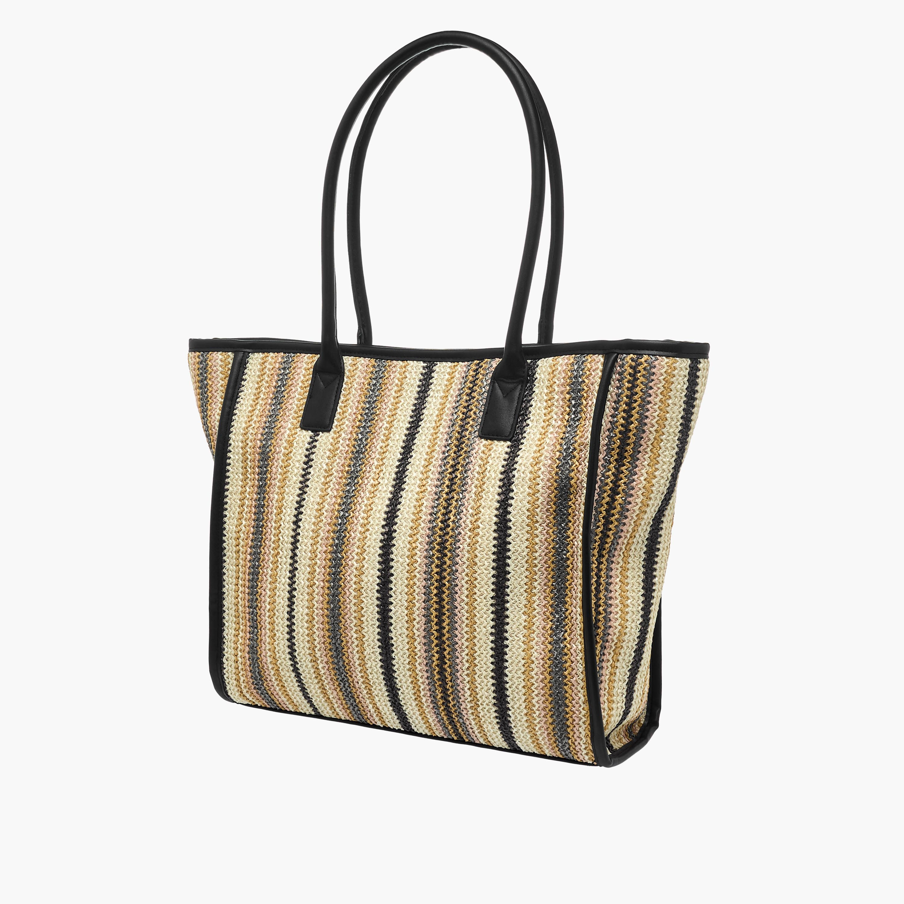 شنطة توتي مخططة بمقابض مزدوجة-women-bagsandwallets-handbags-image-3