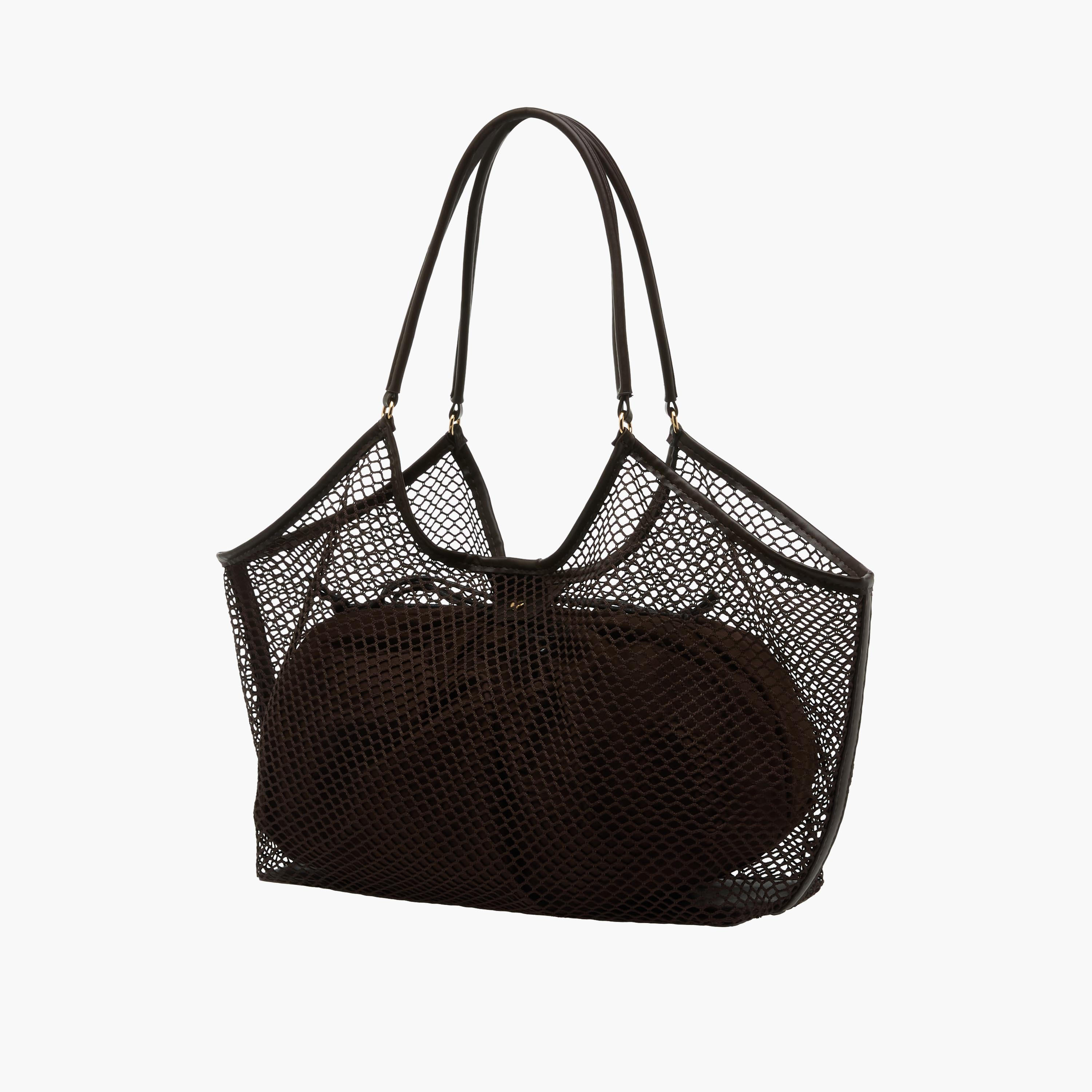 Mesh Tote Bag with Drawstring Closure Pouch-women-bagsandwallets-handbags-image-3