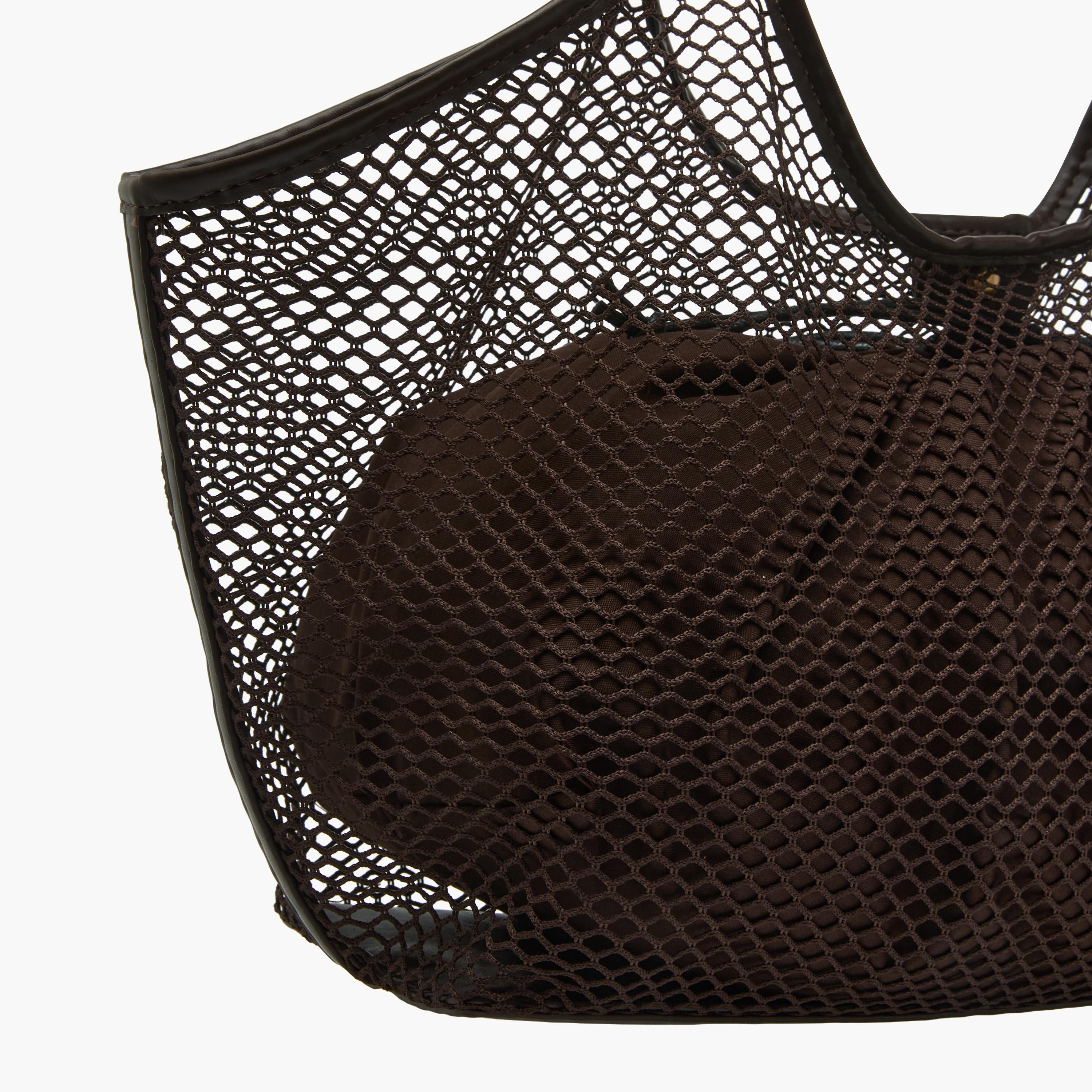 Mesh Tote Bag with Drawstring Closure Pouch-women-bagsandwallets-handbags-image-6