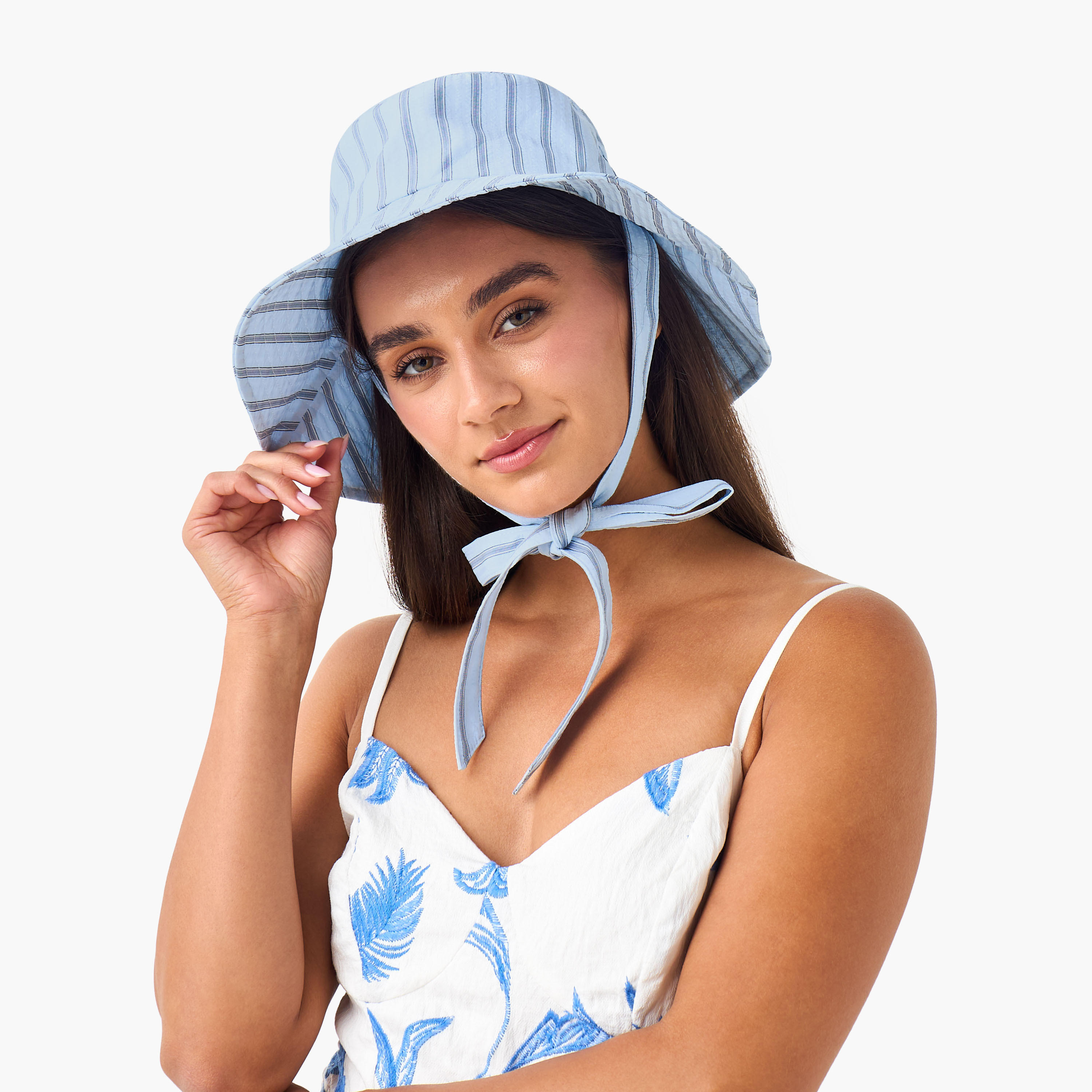 قبعة مخططة برباط-women-clothingaccessories-capsandhats-image-7