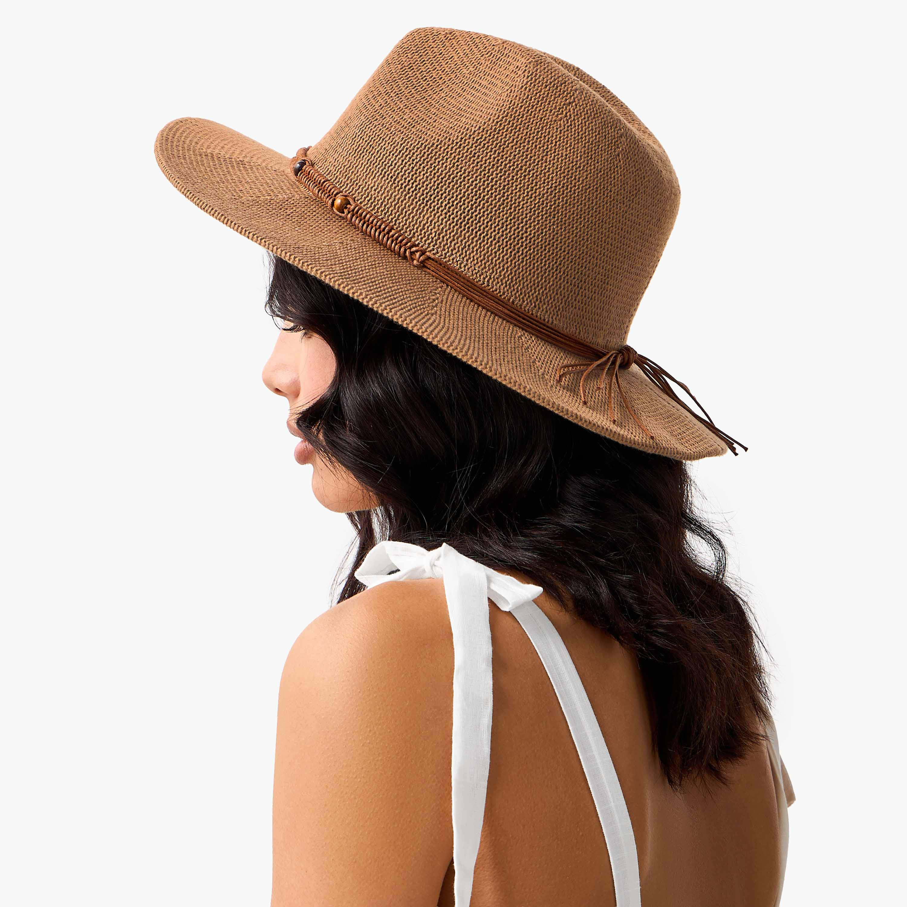 قبعة فيدورا قش بحافة خرز-women-clothingaccessories-capsandhats-image-8