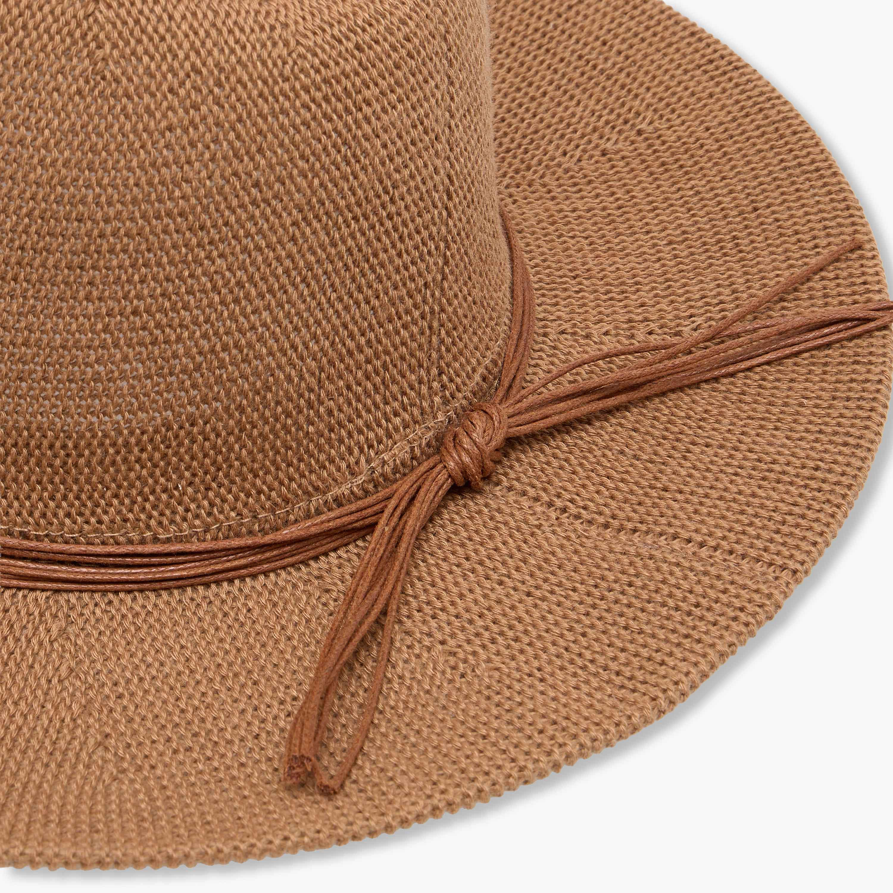 قبعة فيدورا قش بحافة خرز-women-clothingaccessories-capsandhats-image-2