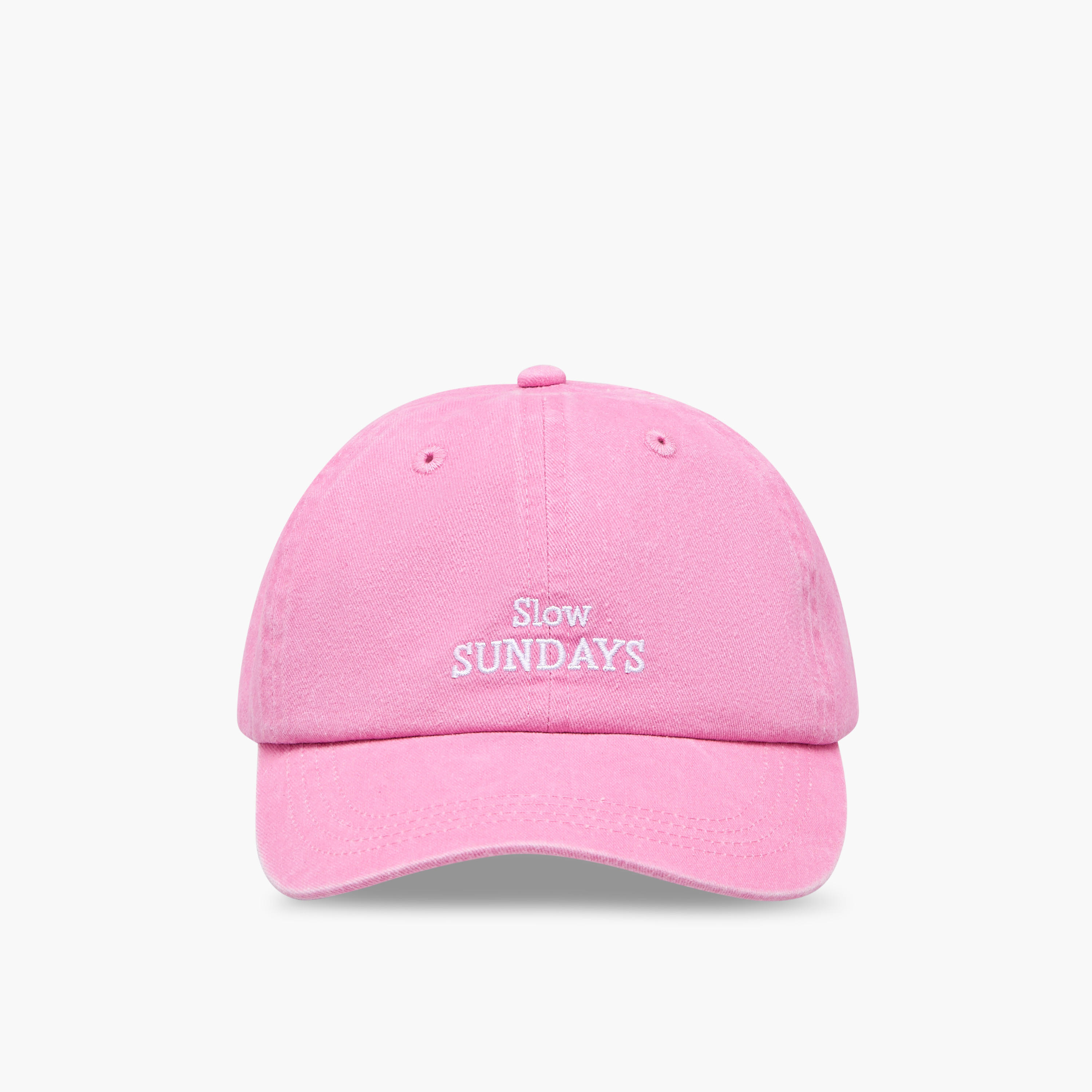 Embroidered Cap with Buckle Strap Closure-women-clothingaccessories-capsandhats-image-1