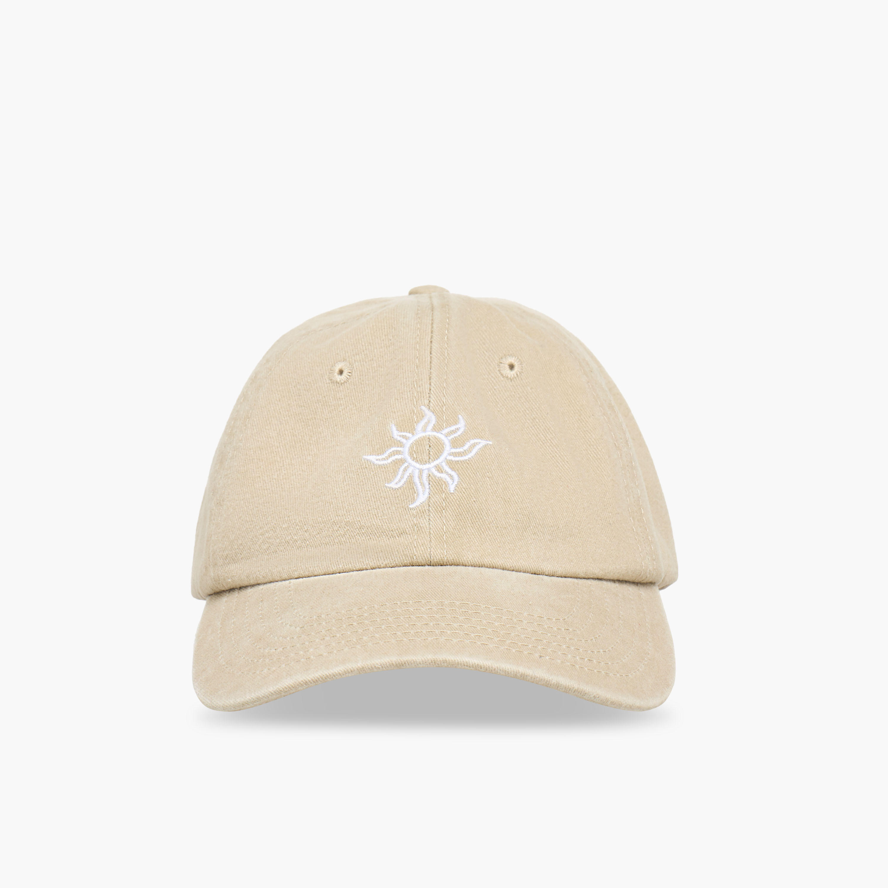 Embroidered Cap with Buckled Strap Closure-women-clothingaccessories-capsandhats-image-1