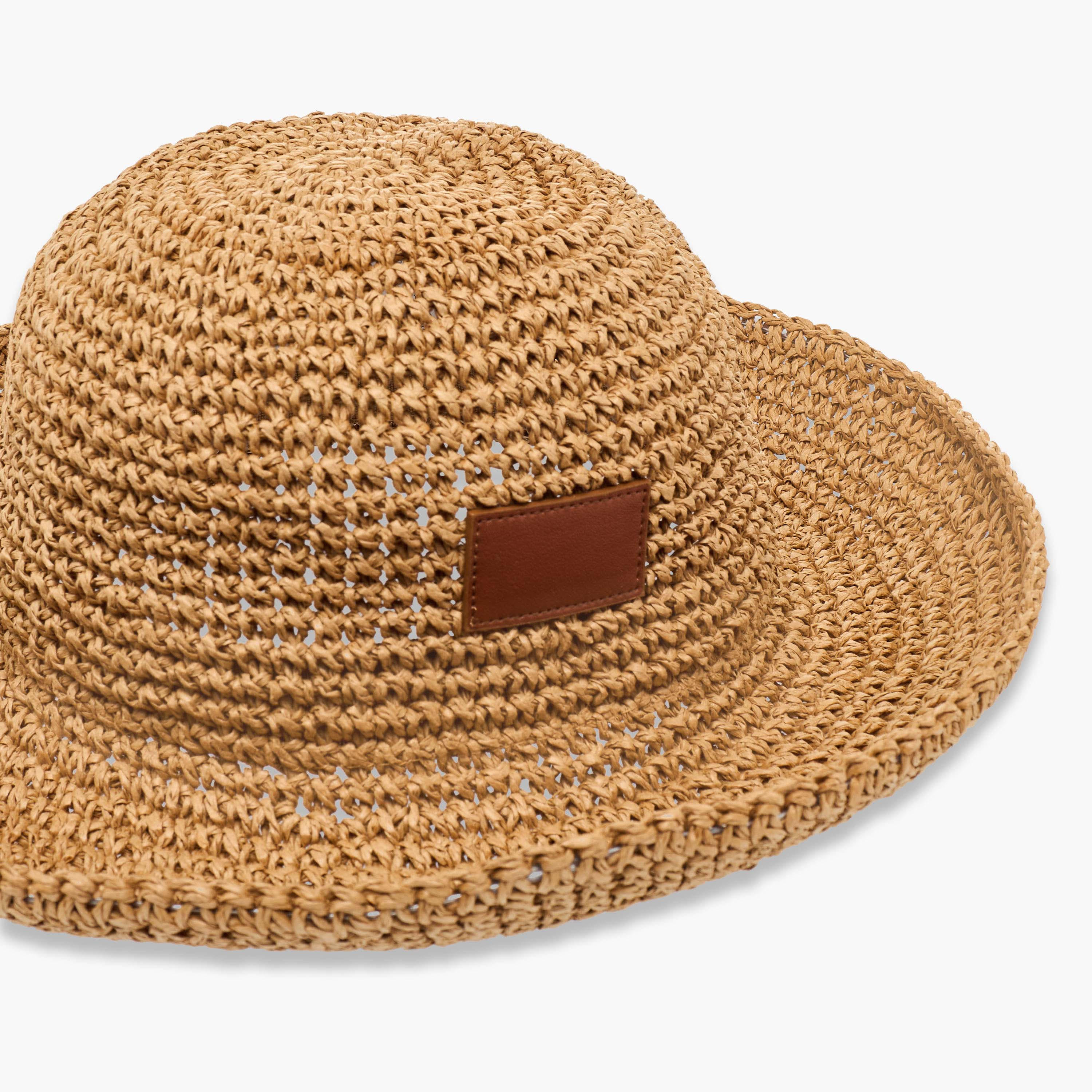 قبعة قش بارزة الملمس-women-clothingaccessories-capsandhats-image-4