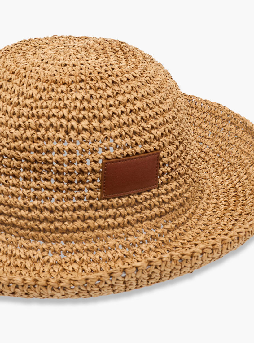 قبعة قش بارزة الملمس-women-clothingaccessories-capsandhats-image-4