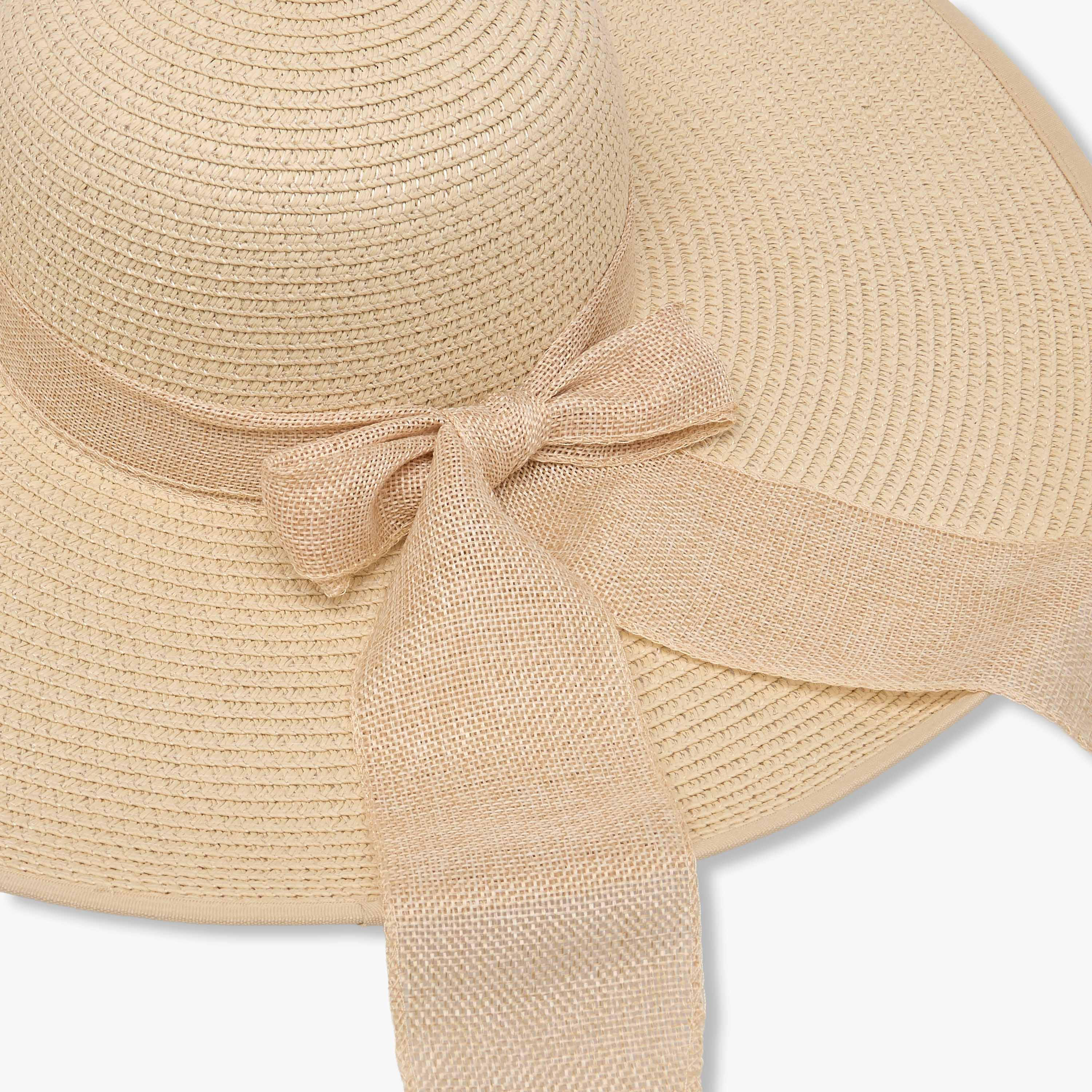 Wide Brim Hat with Bow-women-clothingaccessories-capsandhats-image-4