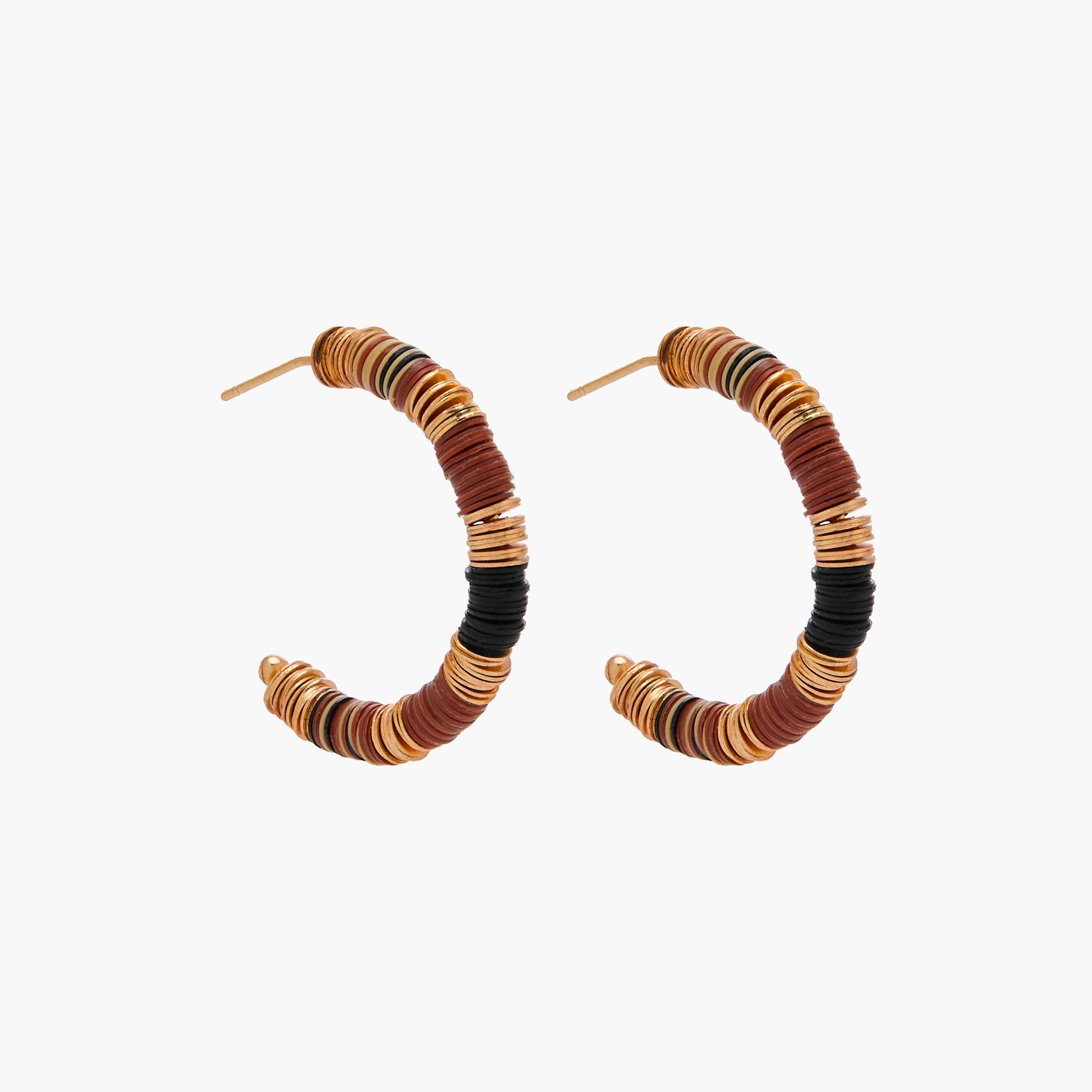 طقم من 3 - أقراط متنوعة بلون ذهبي ومكبس إغلاق خلفي-women-watchesandjewellery-jewellery-earrings-image-3