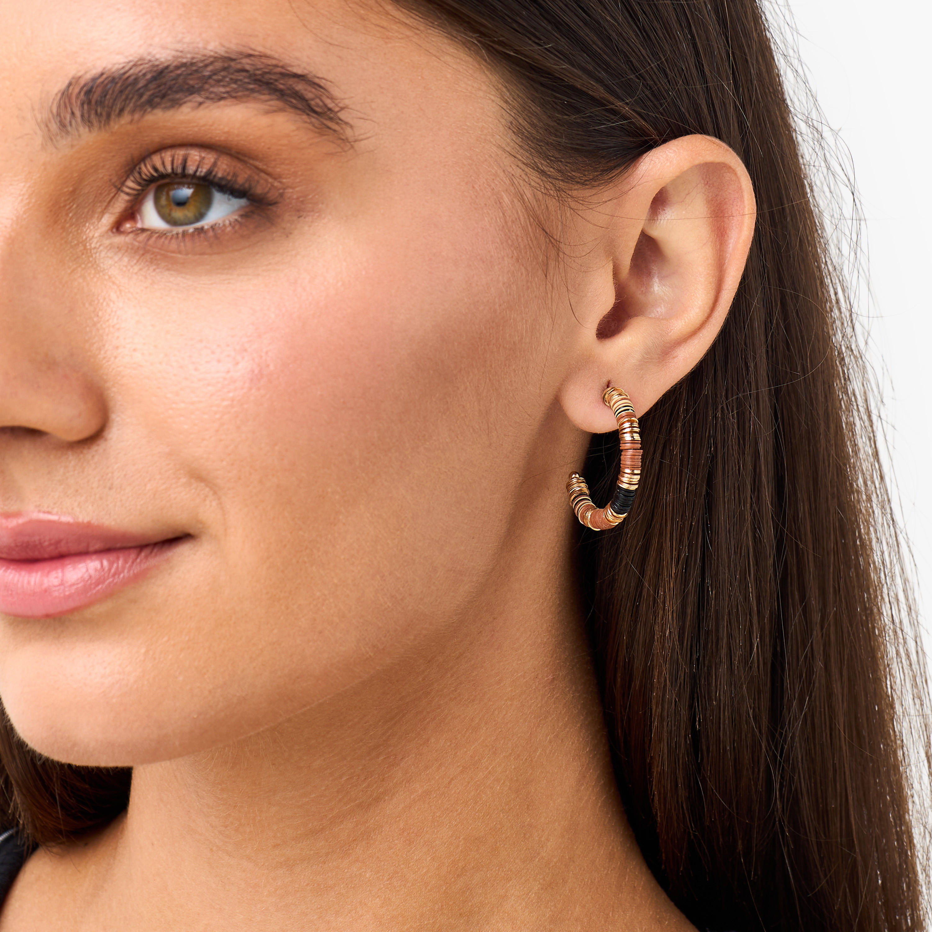طقم من 3 - أقراط متنوعة بلون ذهبي ومكبس إغلاق خلفي-women-watchesandjewellery-jewellery-earrings-image-2