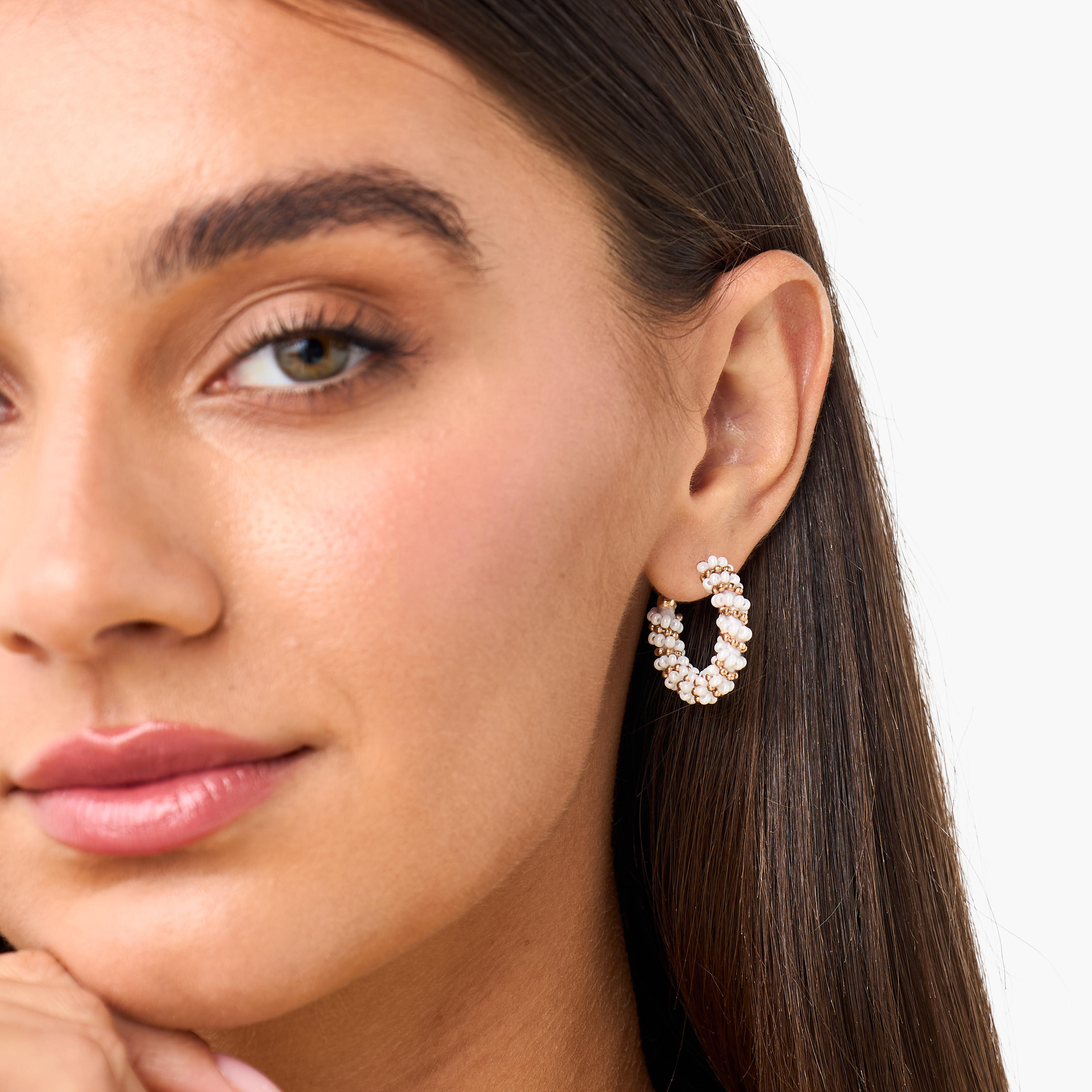 طقم أقراط ذهبية بمكبس إغلاق خلفي 3 أزواج متنوعة-women-watchesandjewellery-jewellery-earrings-image-2