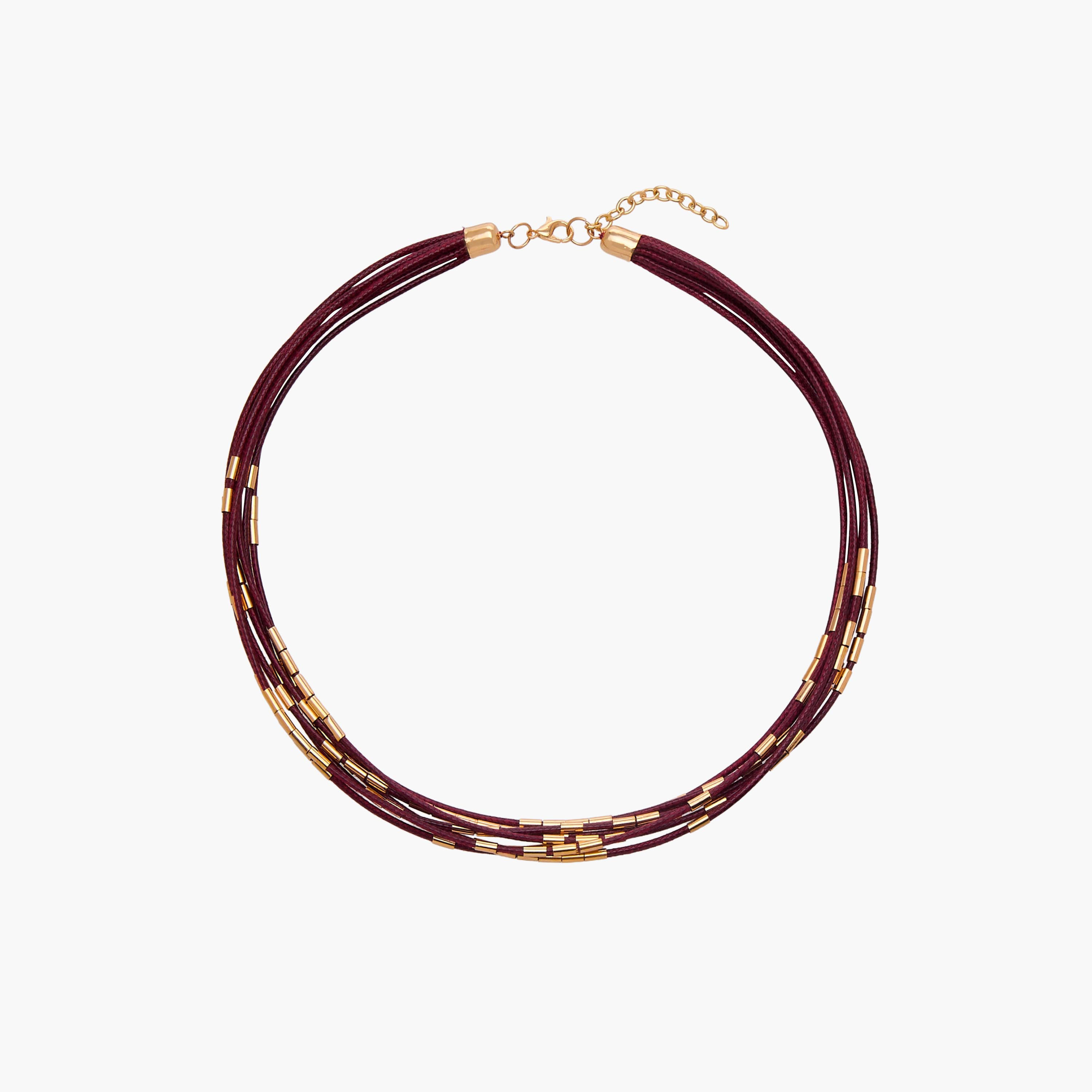 عقد بحبل خرز بلون ذهبي-women-watchesandjewellery-jewellery-necklacesandpendants-image-1