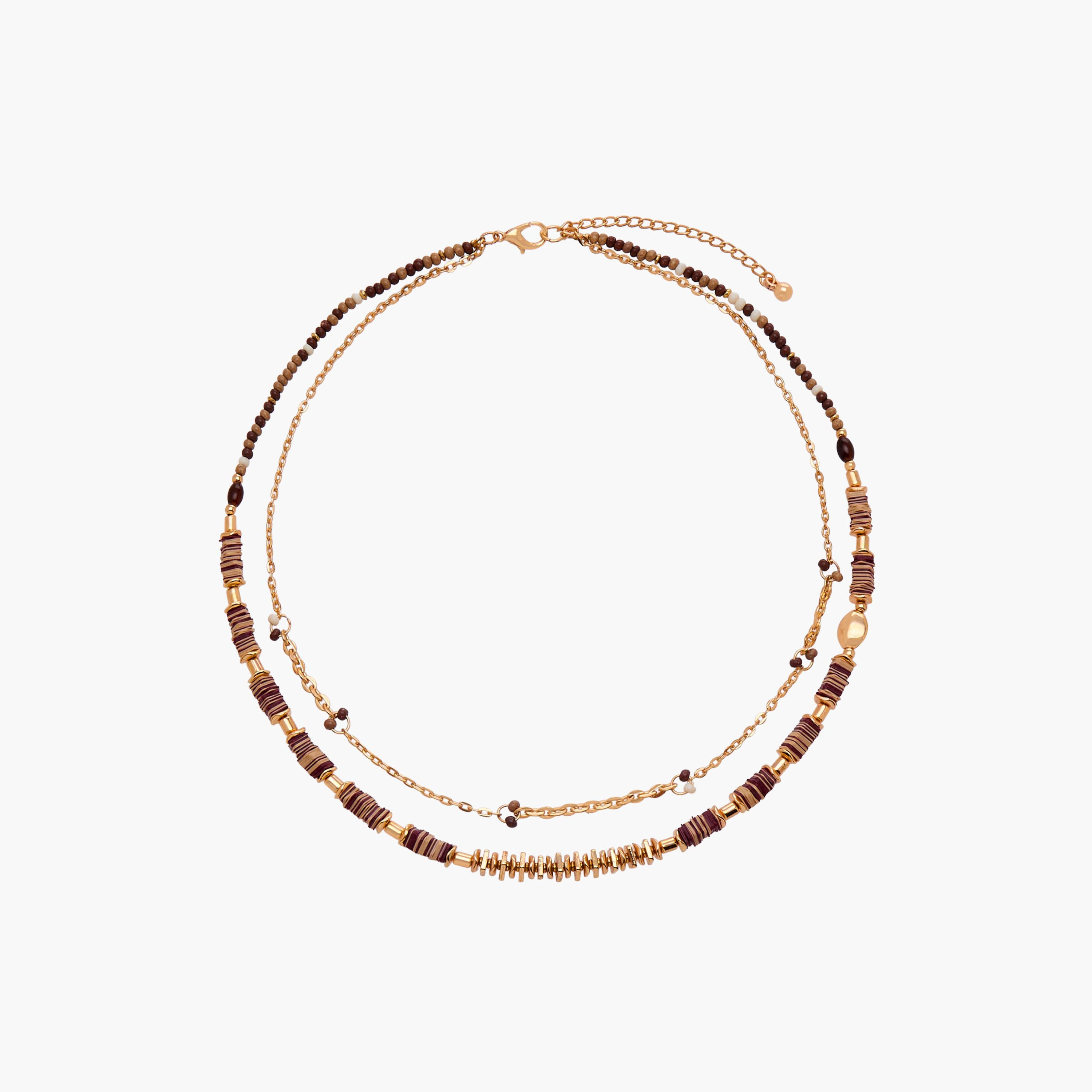 Gold Tone Layered Beaded Necklace-women-watchesandjewellery-jewellery-necklacesandpendants-image-1