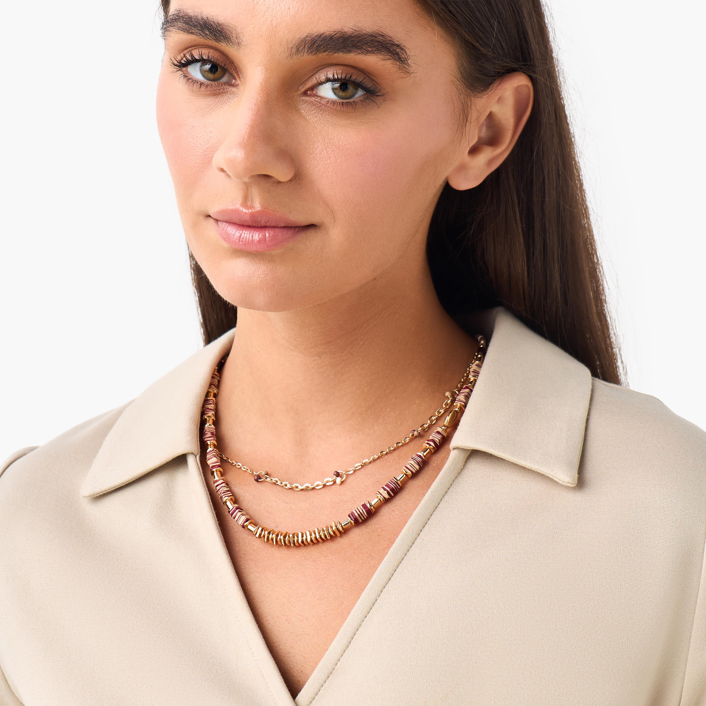 Gold Tone Layered Beaded Necklace-women-watchesandjewellery-jewellery-necklacesandpendants-image-2