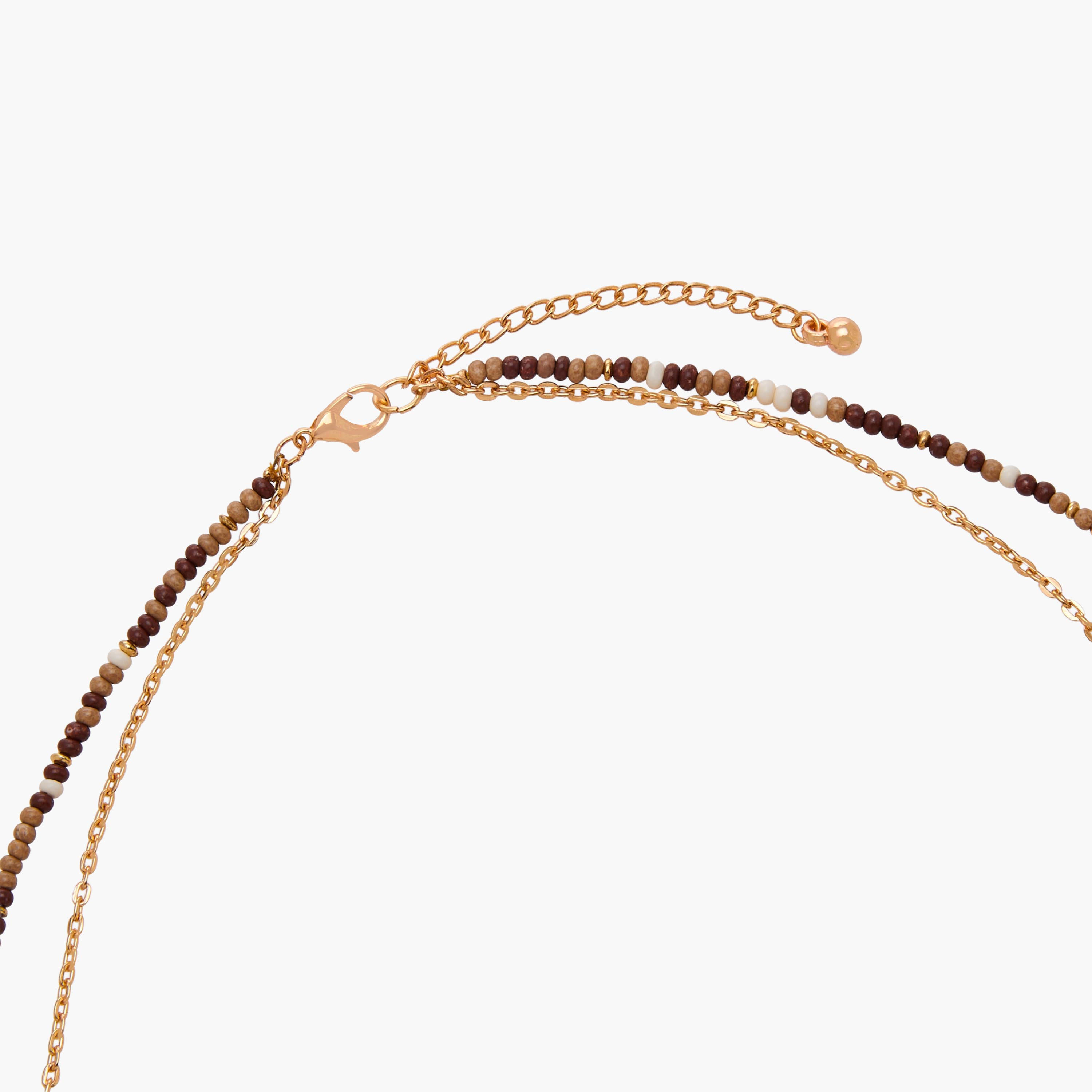 Gold Tone Layered Beaded Necklace-women-watchesandjewellery-jewellery-necklacesandpendants-image-4