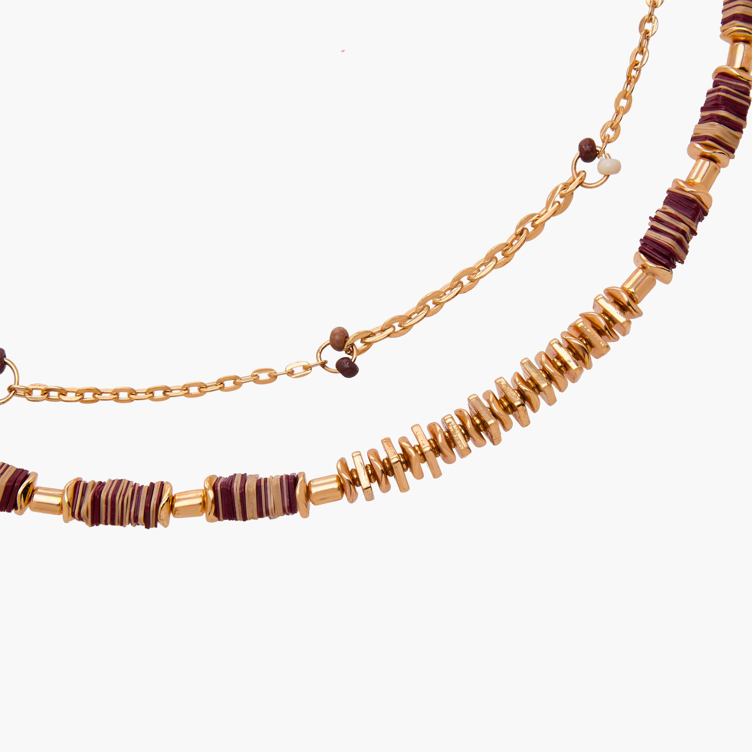 Gold Tone Layered Beaded Necklace-women-watchesandjewellery-jewellery-necklacesandpendants-image-5