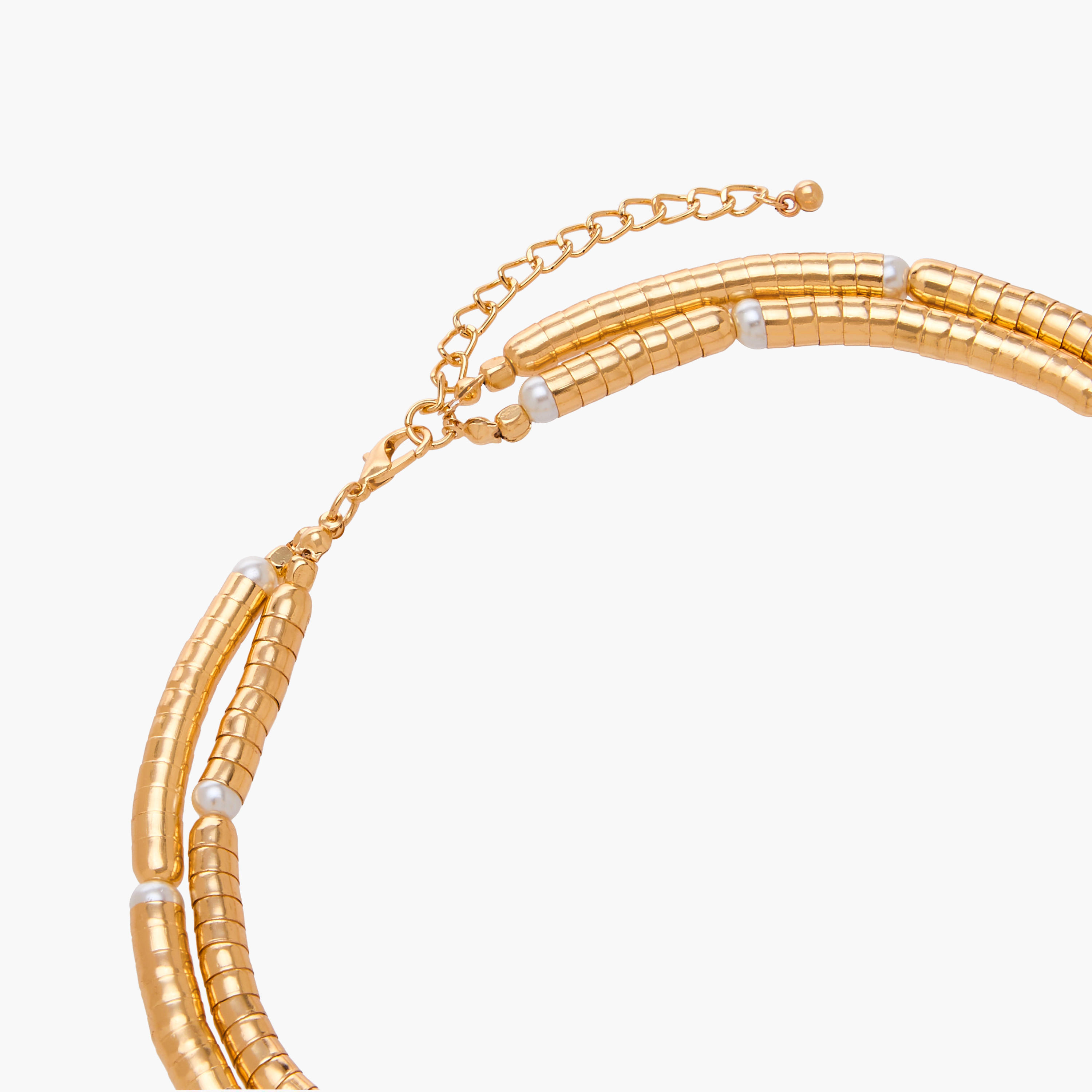 Gold Tone Beaded Layered Necklace-women-watchesandjewellery-jewellery-necklacesandpendants-image-3