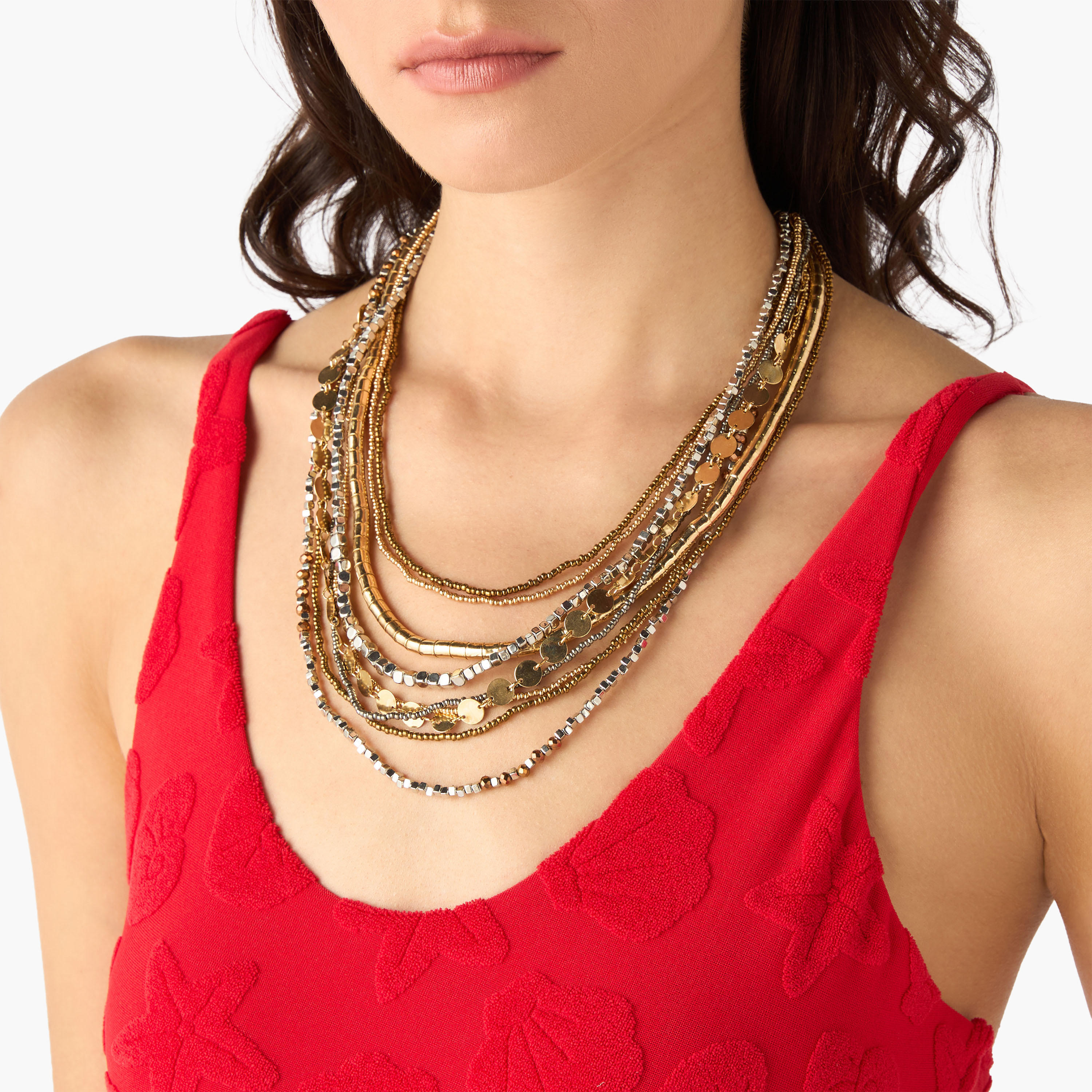 Gold Tone Layered Necklace-women-watchesandjewellery-jewellery-necklacesandpendants-image-2