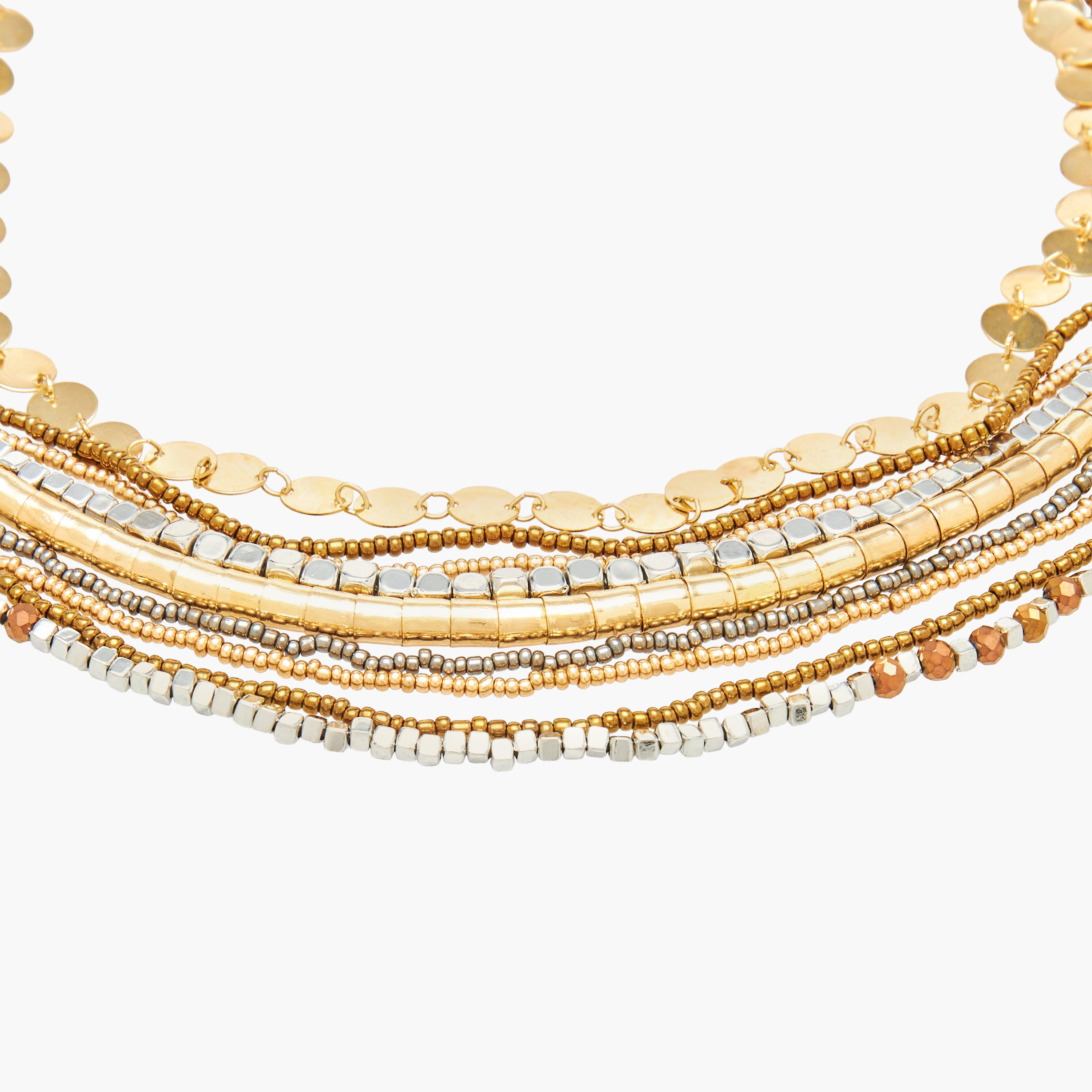 Gold Tone Layered Necklace-women-watchesandjewellery-jewellery-necklacesandpendants-image-5