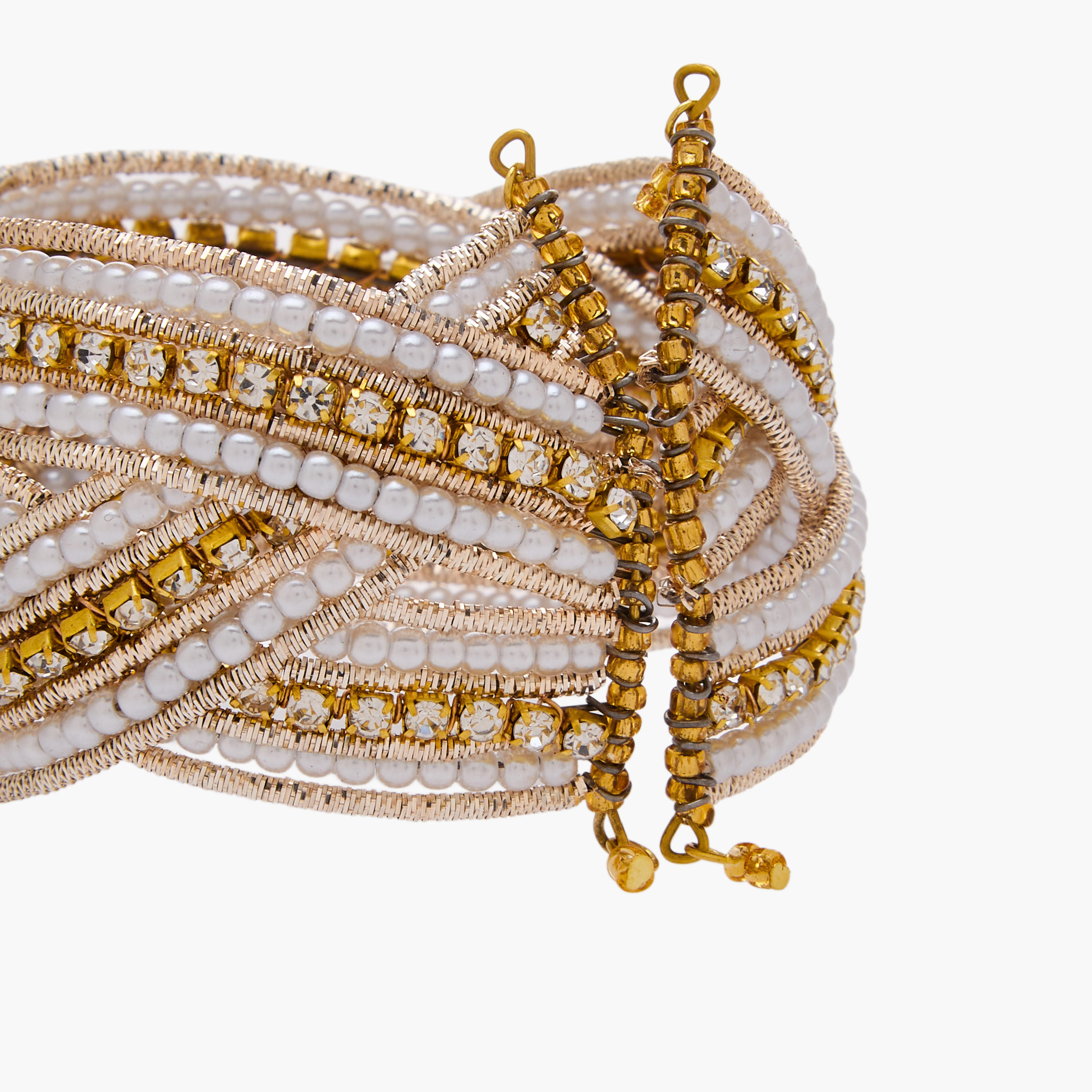 Metallic Embellished Cuff Bracelet-women-watchesandjewellery-jewellery-banglesandbracelets-image-5