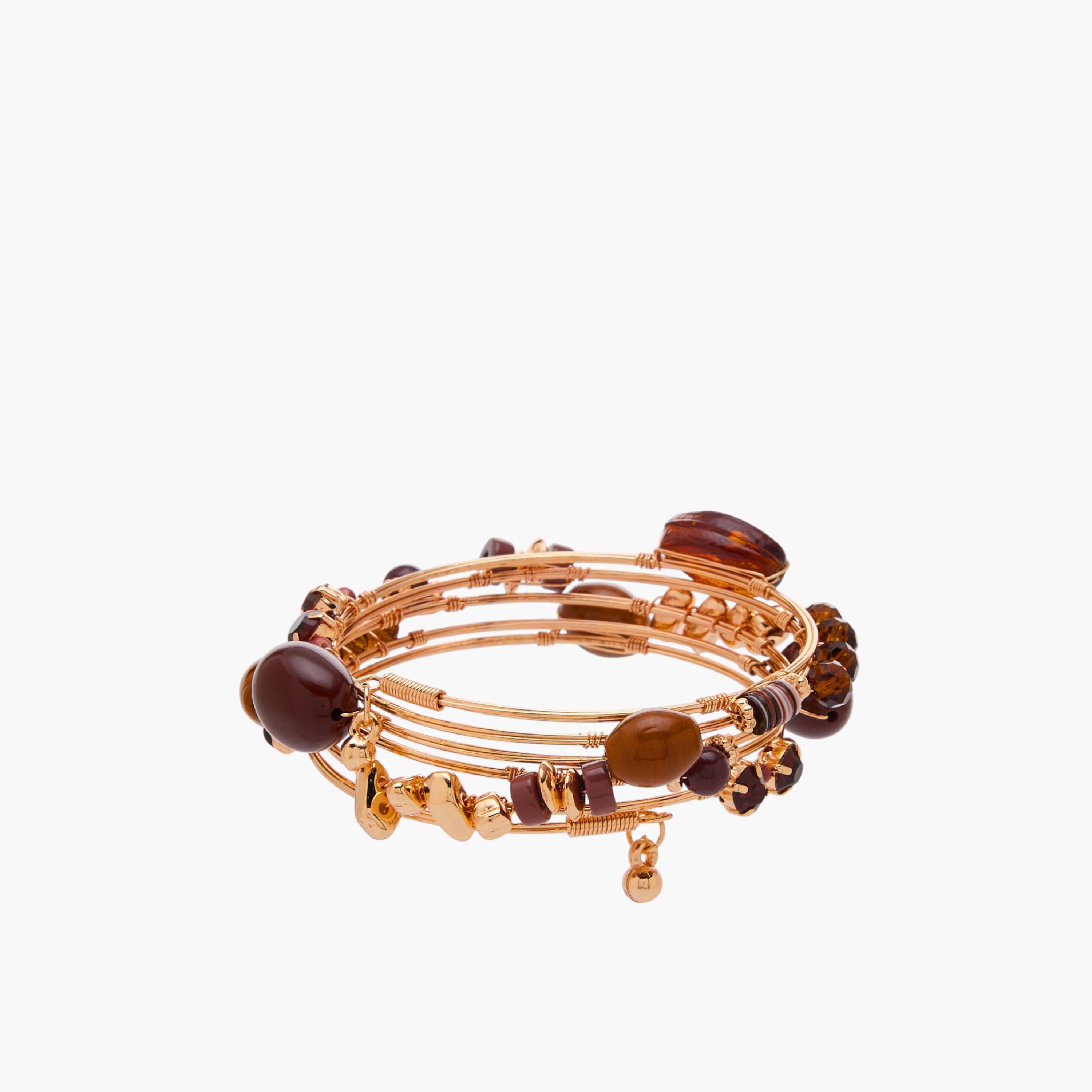 سوار حلزوني ميتاليك مزين-women-watchesandjewellery-jewellery-banglesandbracelets-image-5