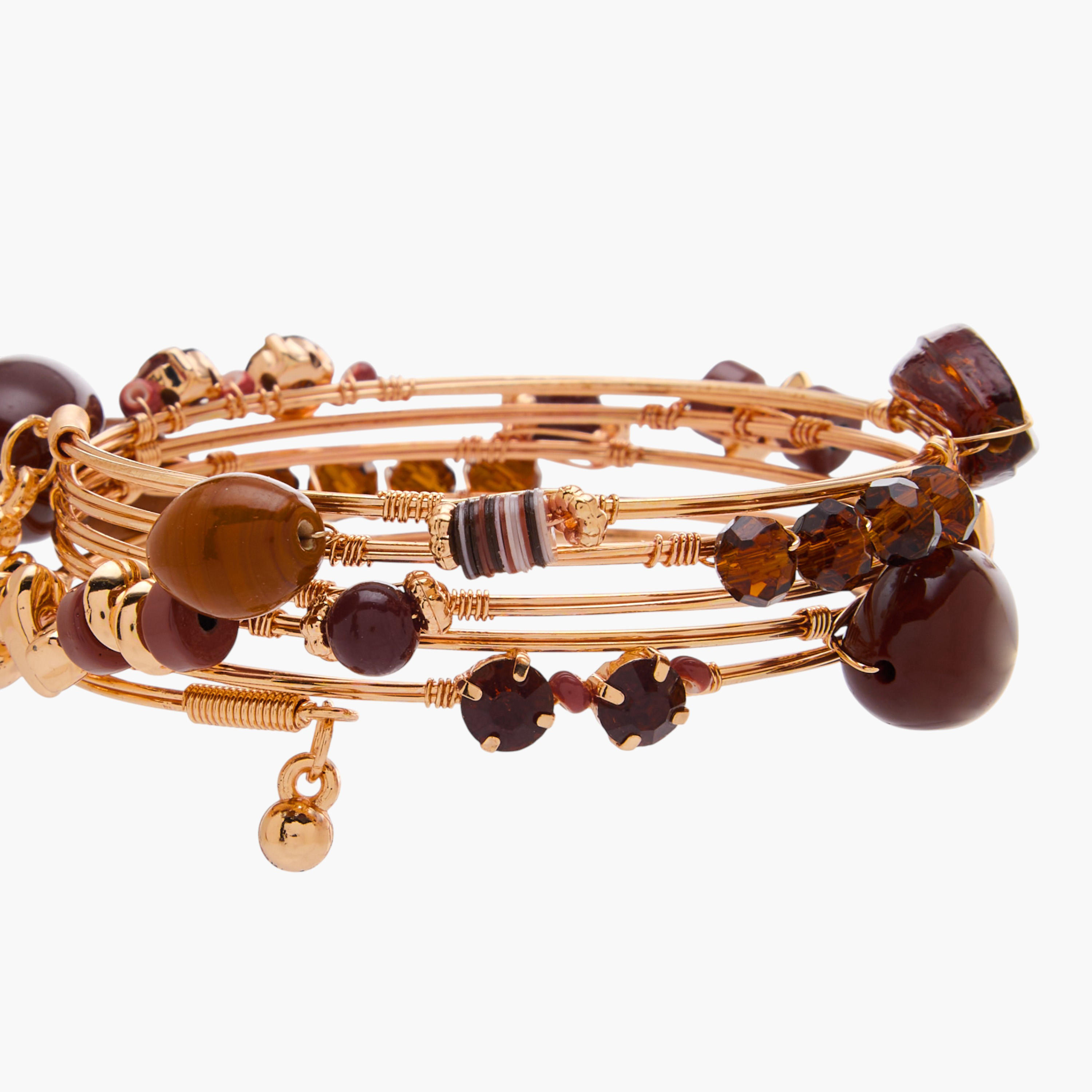 سوار حلزوني ميتاليك مزين-women-watchesandjewellery-jewellery-banglesandbracelets-image-2