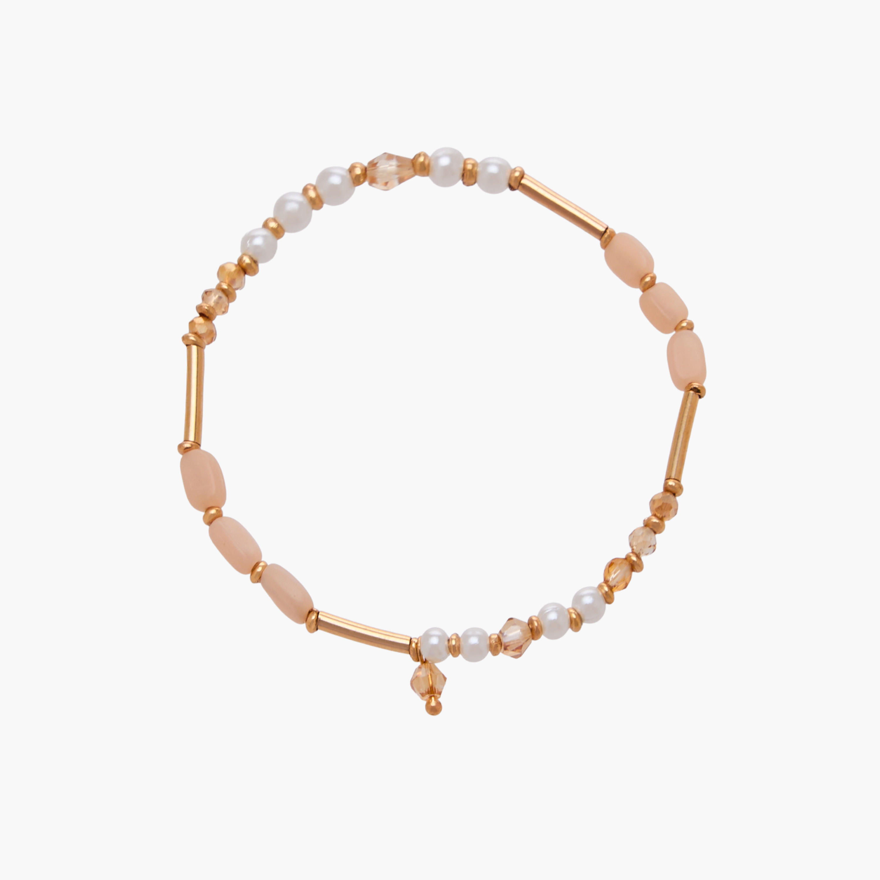 طقم من 9 - سوار خرز مطاطي بلون ذهبي-women-watchesandjewellery-jewellery-banglesandbracelets-image-13
