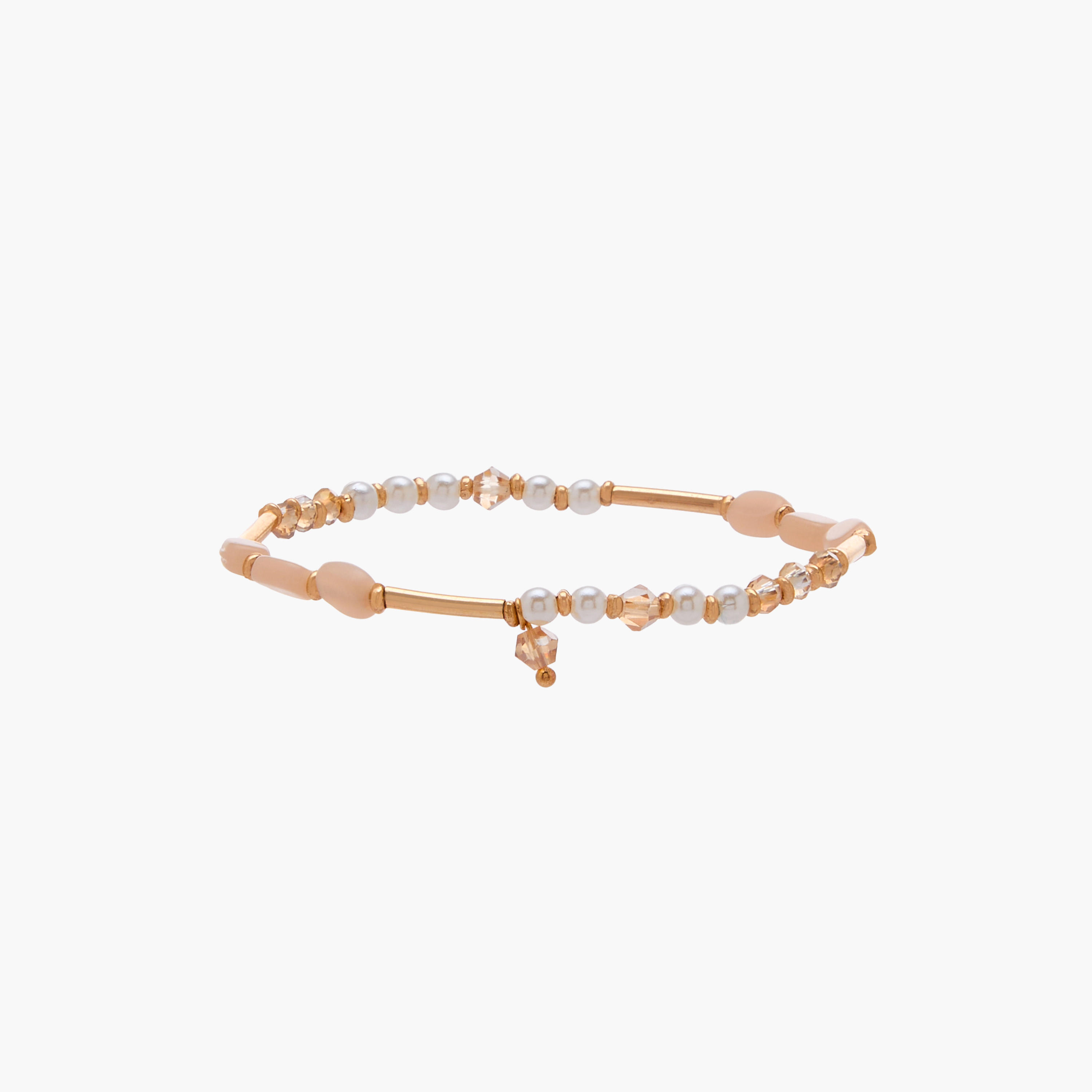 طقم من 9 - سوار خرز مطاطي بلون ذهبي-women-watchesandjewellery-jewellery-banglesandbracelets-image-4