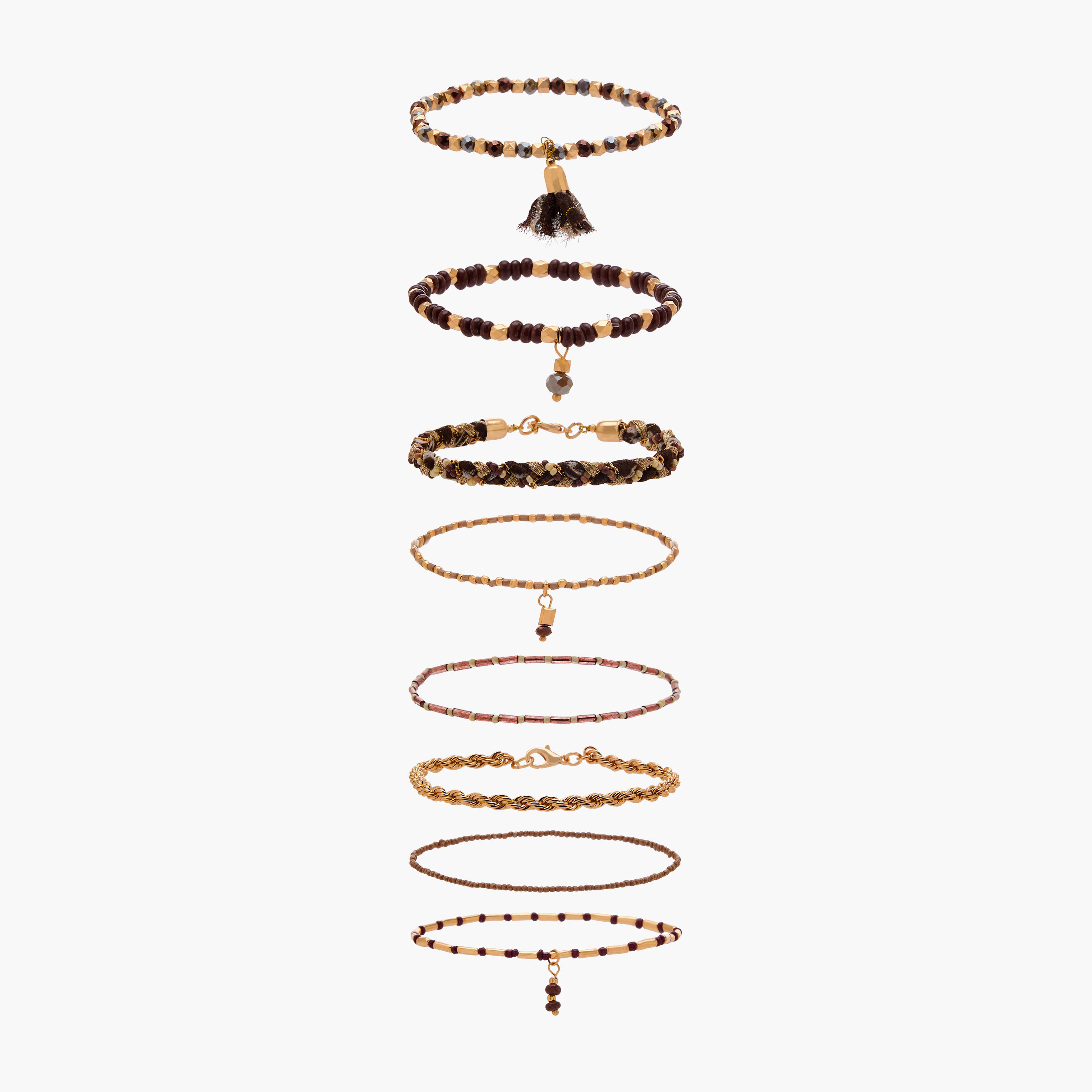 Pack of 8 Beaded Stretch Bracelet-women-watchesandjewellery-jewellery-banglesandbracelets-image-1