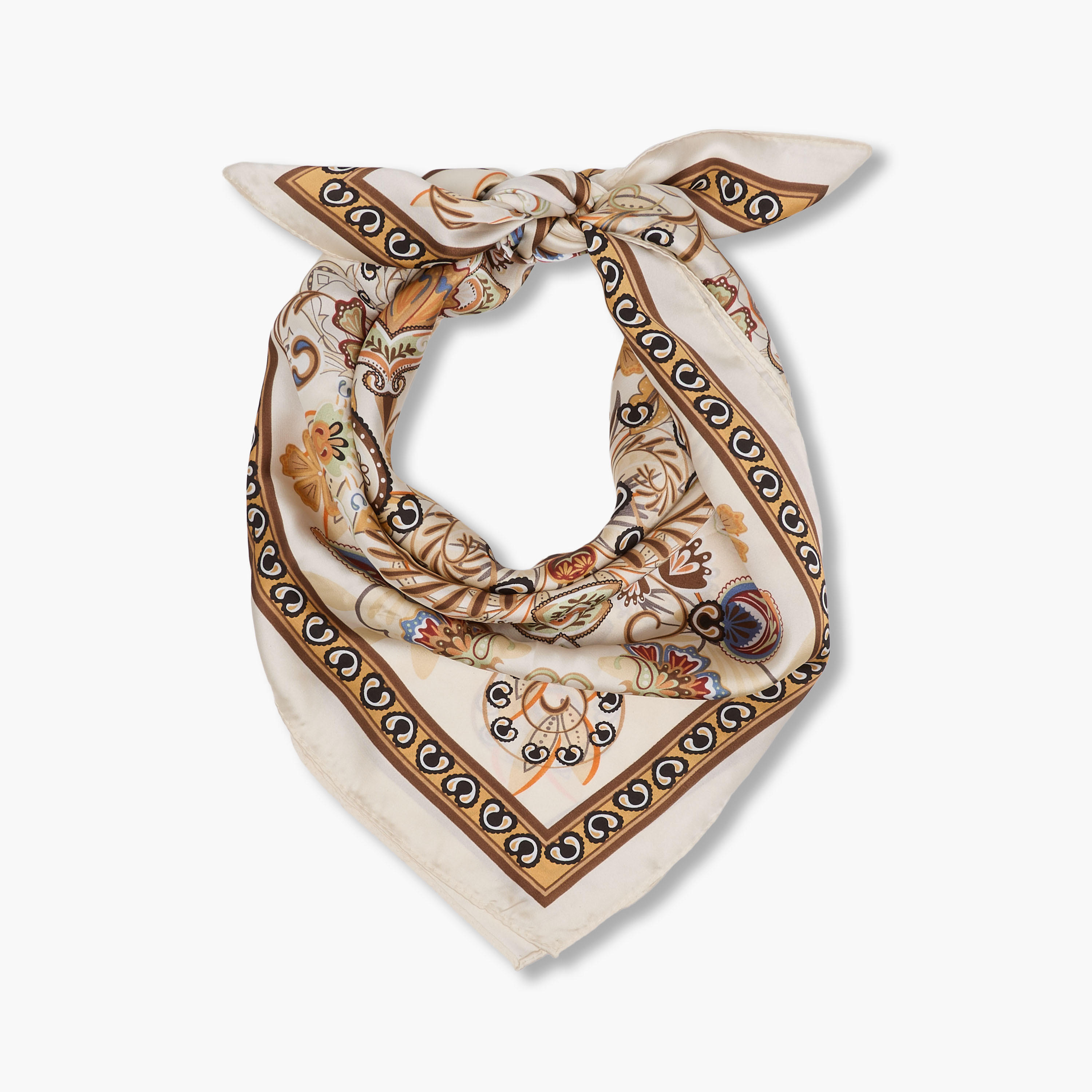 وشاح ساتان مربّع بطبعات بيزلي متعدّد الألوان-women-winterwear-scarves-image-4