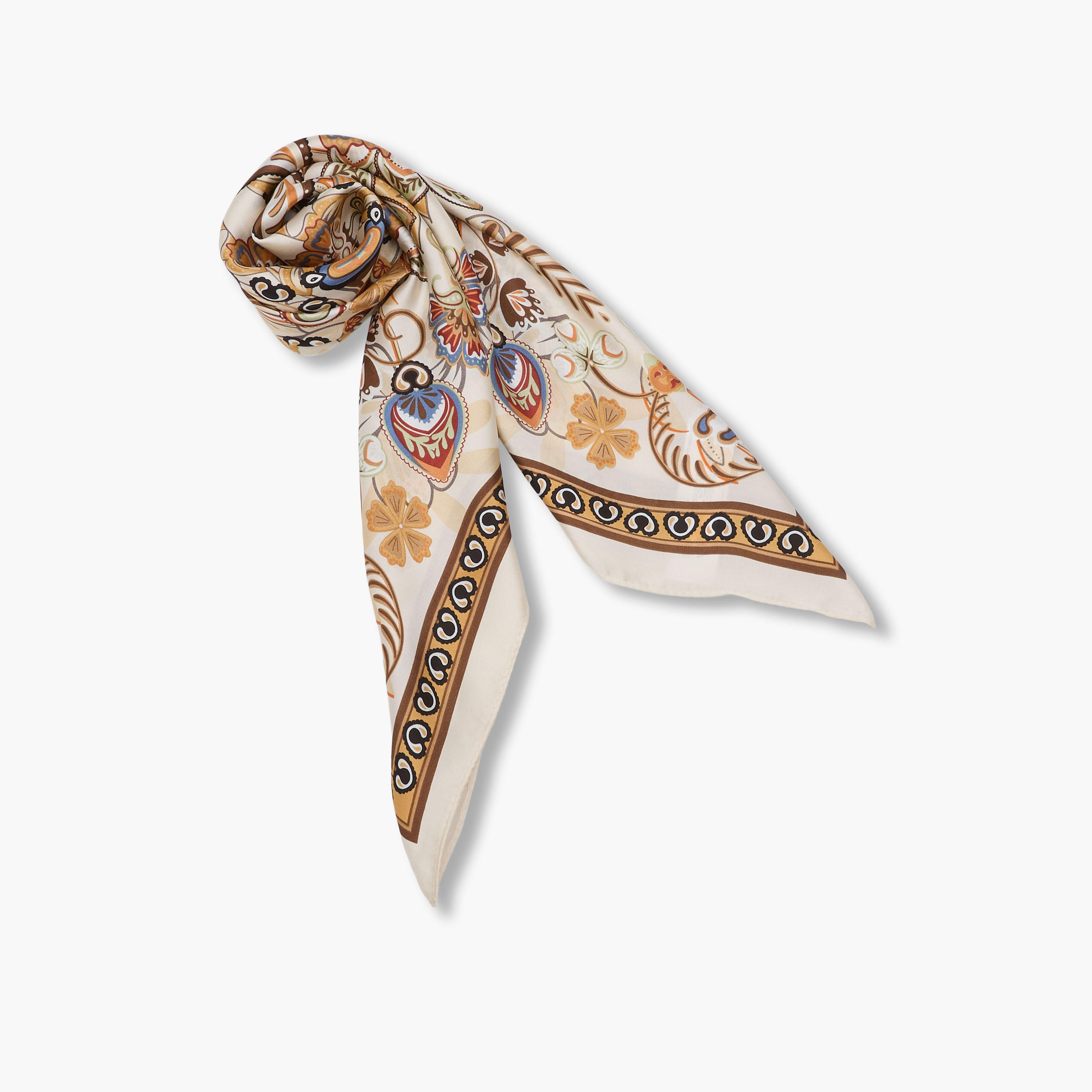 وشاح ساتان مربّع بطبعات بيزلي متعدّد الألوان-women-winterwear-scarves-image-3