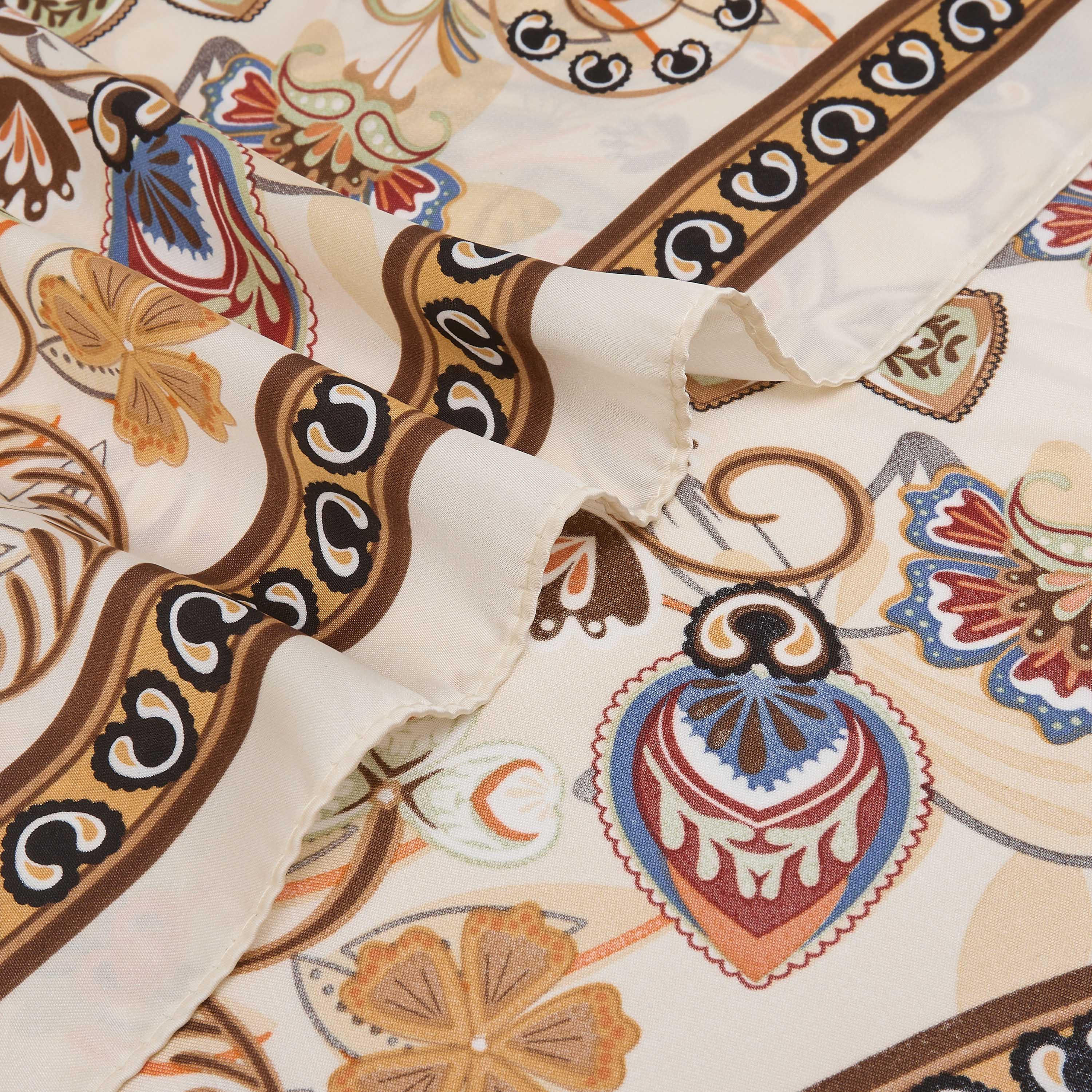 وشاح ساتان مربّع بطبعات بيزلي متعدّد الألوان-women-winterwear-scarves-image-2