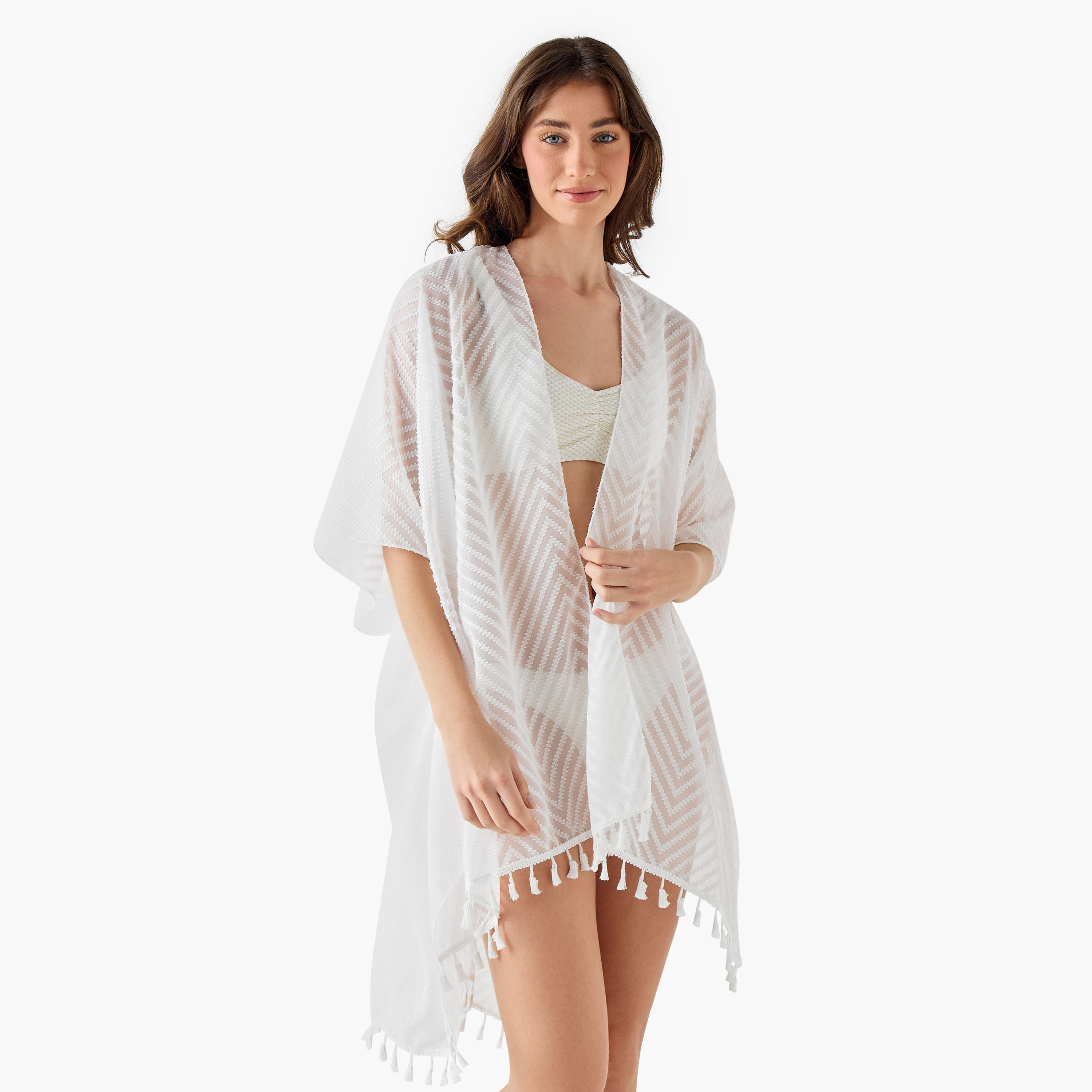 Chevron Cover-Up White-women-clothing-swimandbeach-coverups-image-1