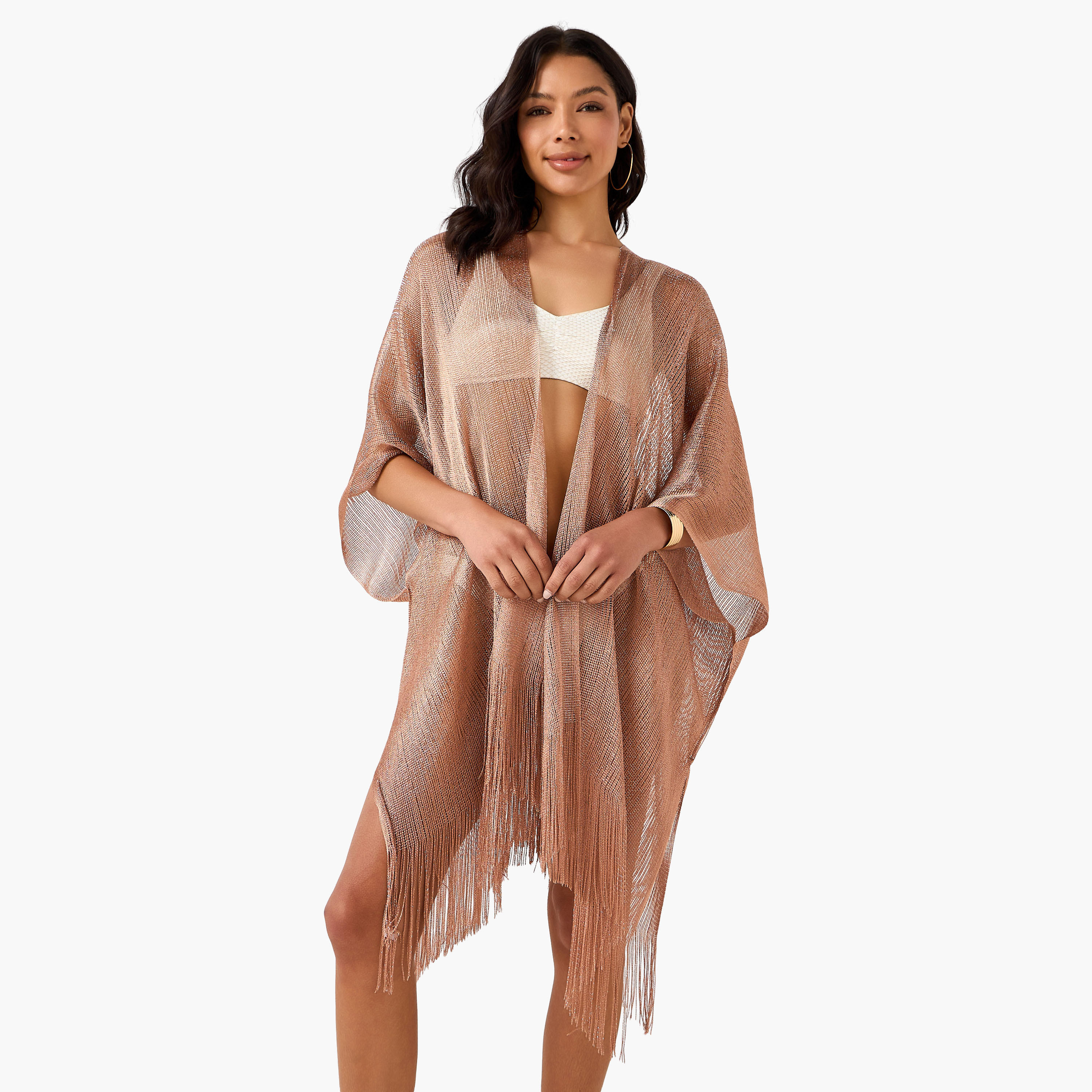 Women Lurex Lace Textured Cover-Up-women-clothing-swimandbeach-coverups-image-1