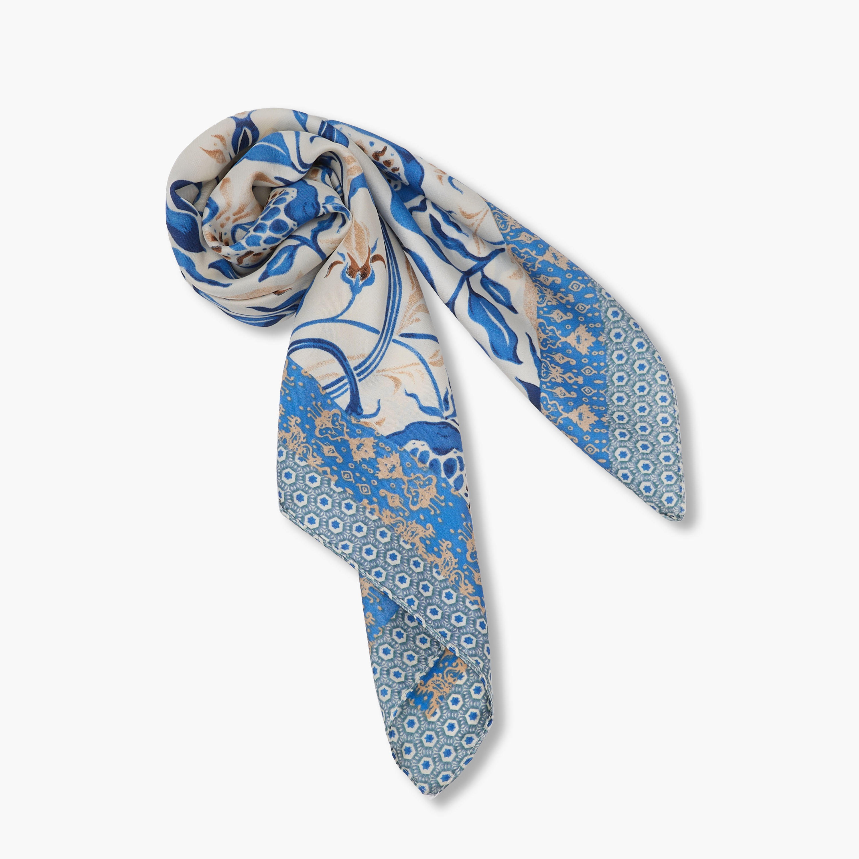 وشاح ساتان مربع بطبعات زهرية-women-winterwear-scarves-image-4