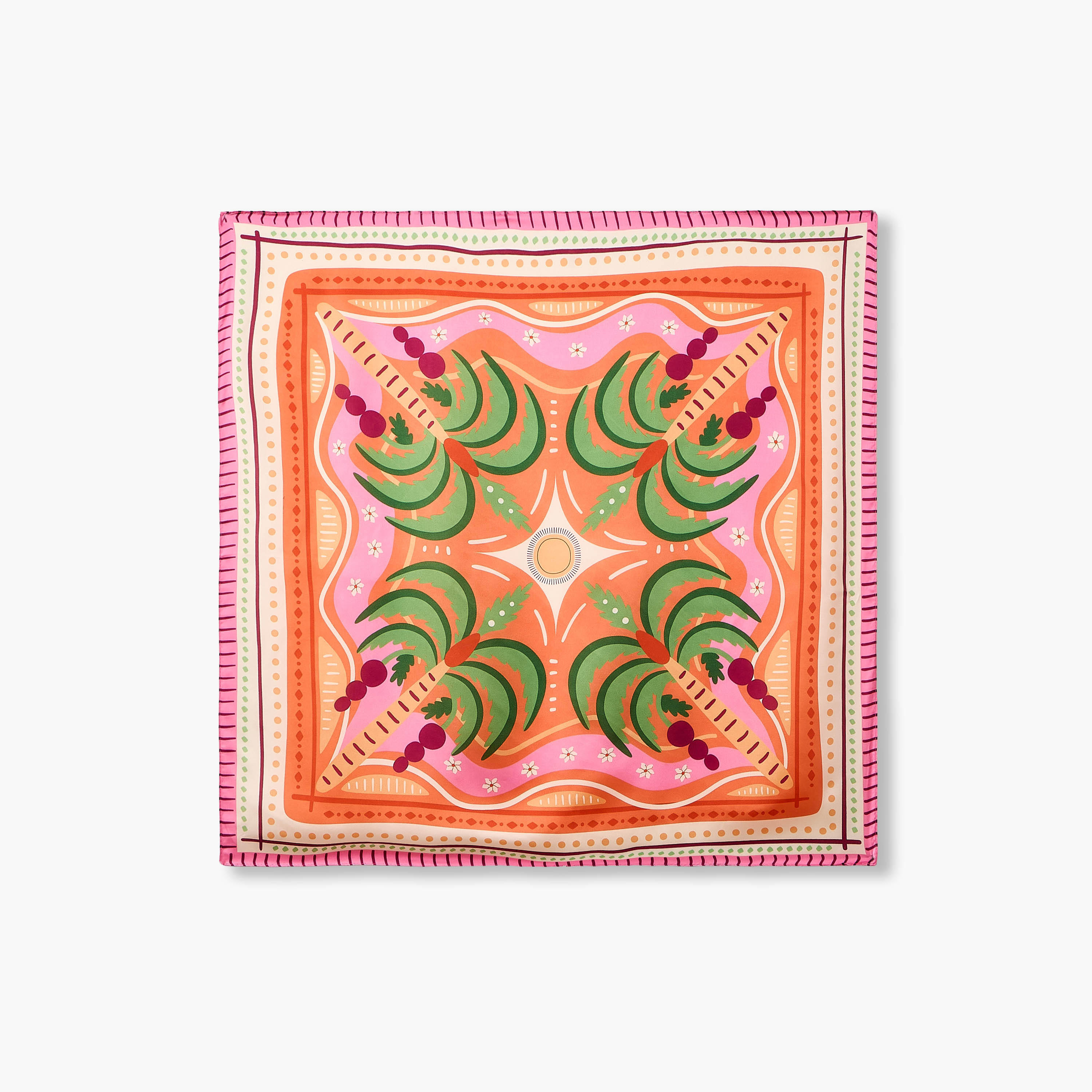 Square Scarf Satin Tropical Print-women-clothingaccessories-scarves-image-1