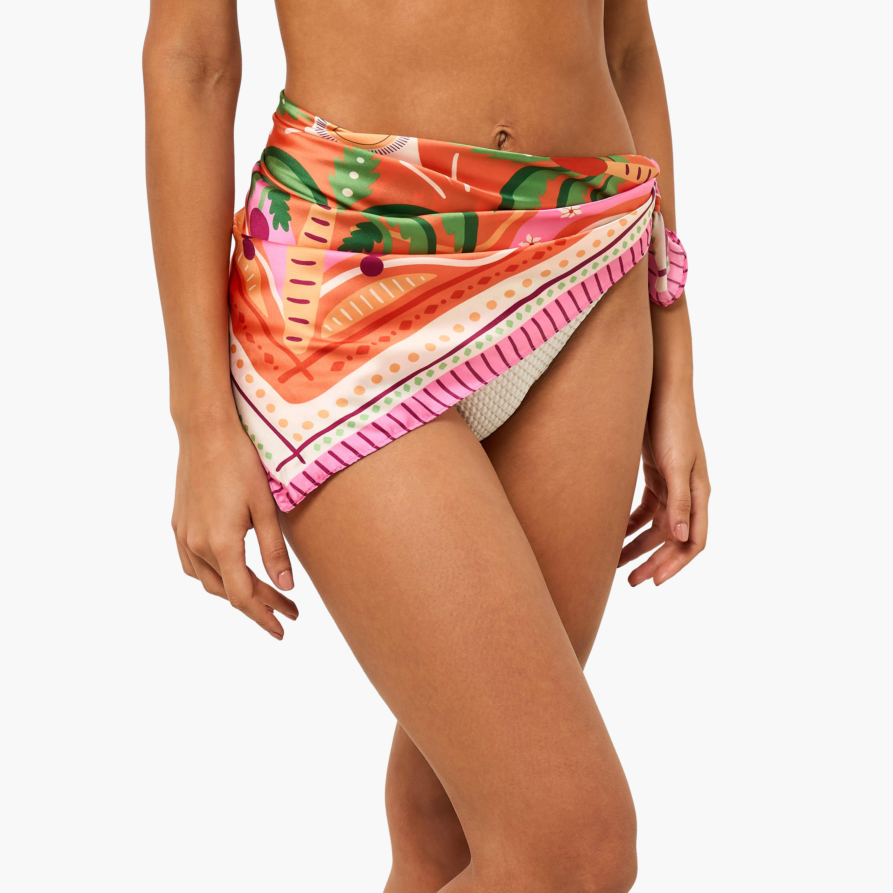 Square Scarf Satin Tropical Print-women-clothingaccessories-scarves-image-2