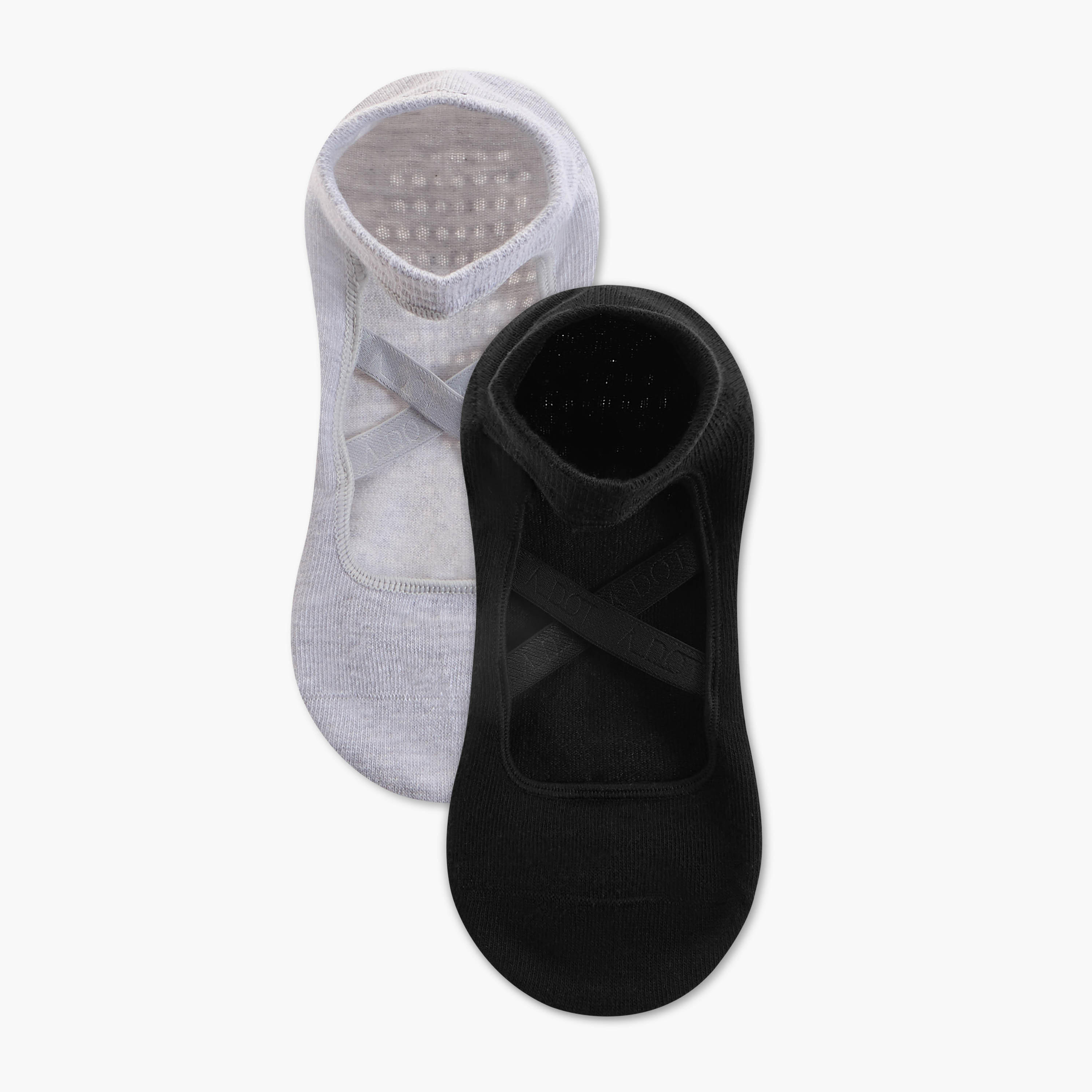 Pack of 2 Yoga Footie Cotton Socks-women-socksandstockings-image-1