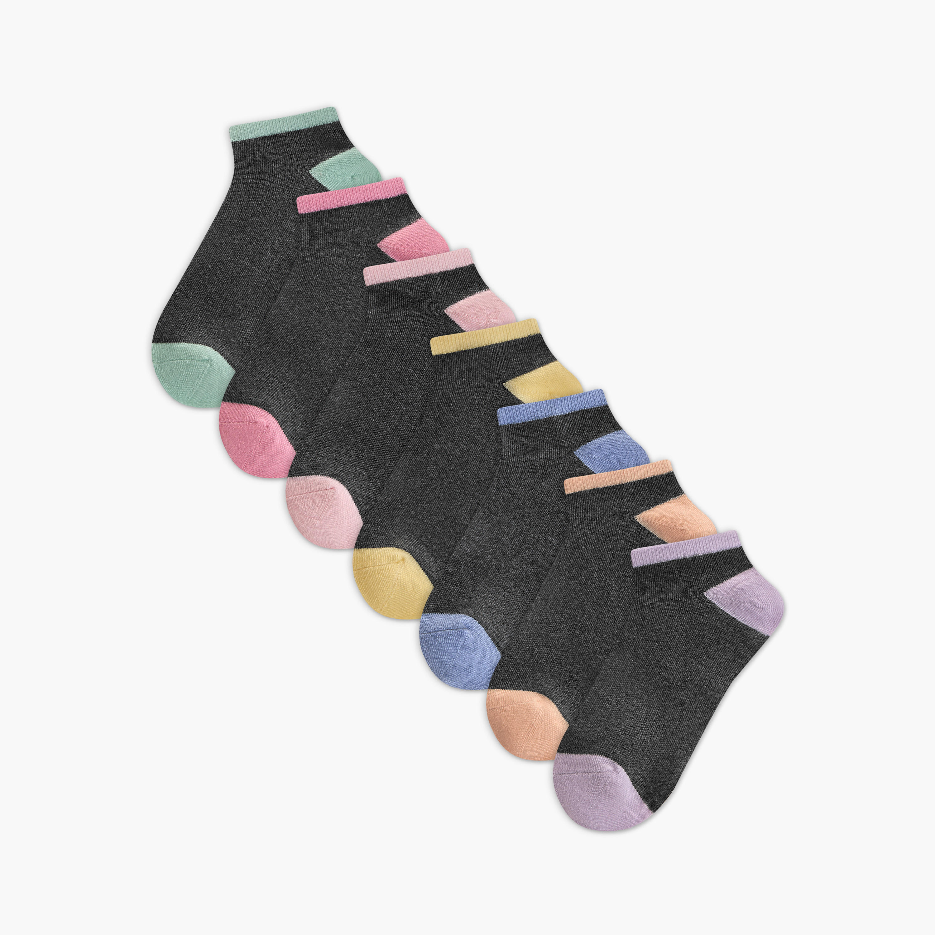 Pack of 7 Ankle Length Socks-women-socksandstockings-image-1