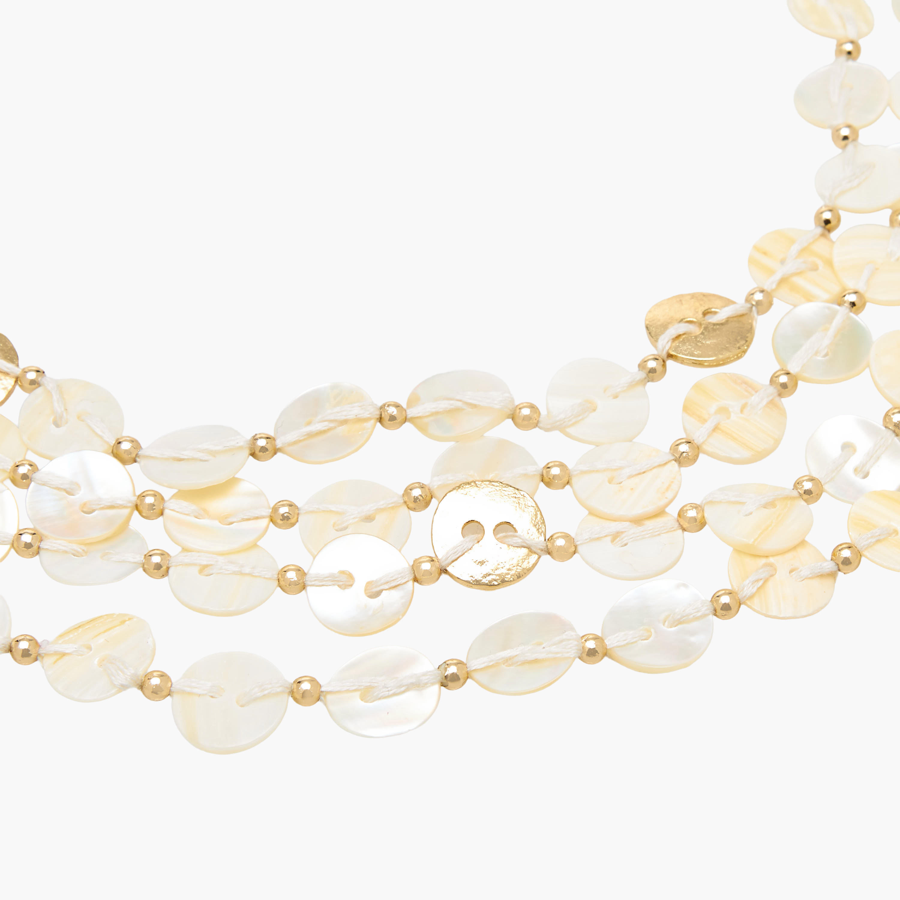 قلادة صدف طبقات بإغلاق منزلق-women-watchesandjewellery-jewellery-necklacesandpendants-image-1