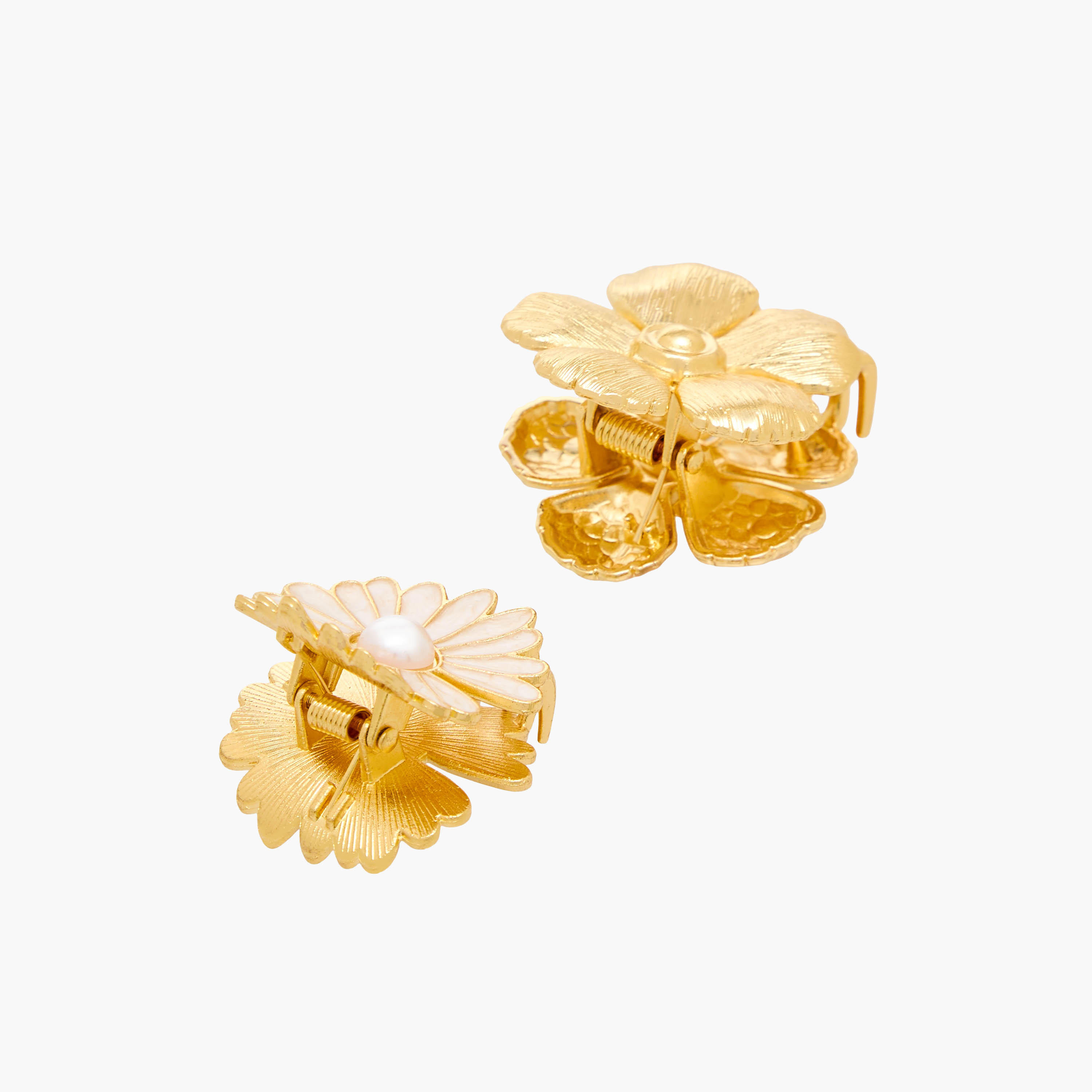طقم مشابك شعر معدنية بتصميم أزهار أنيقة عدد 2-women-hairaccessories-clamps-image-5
