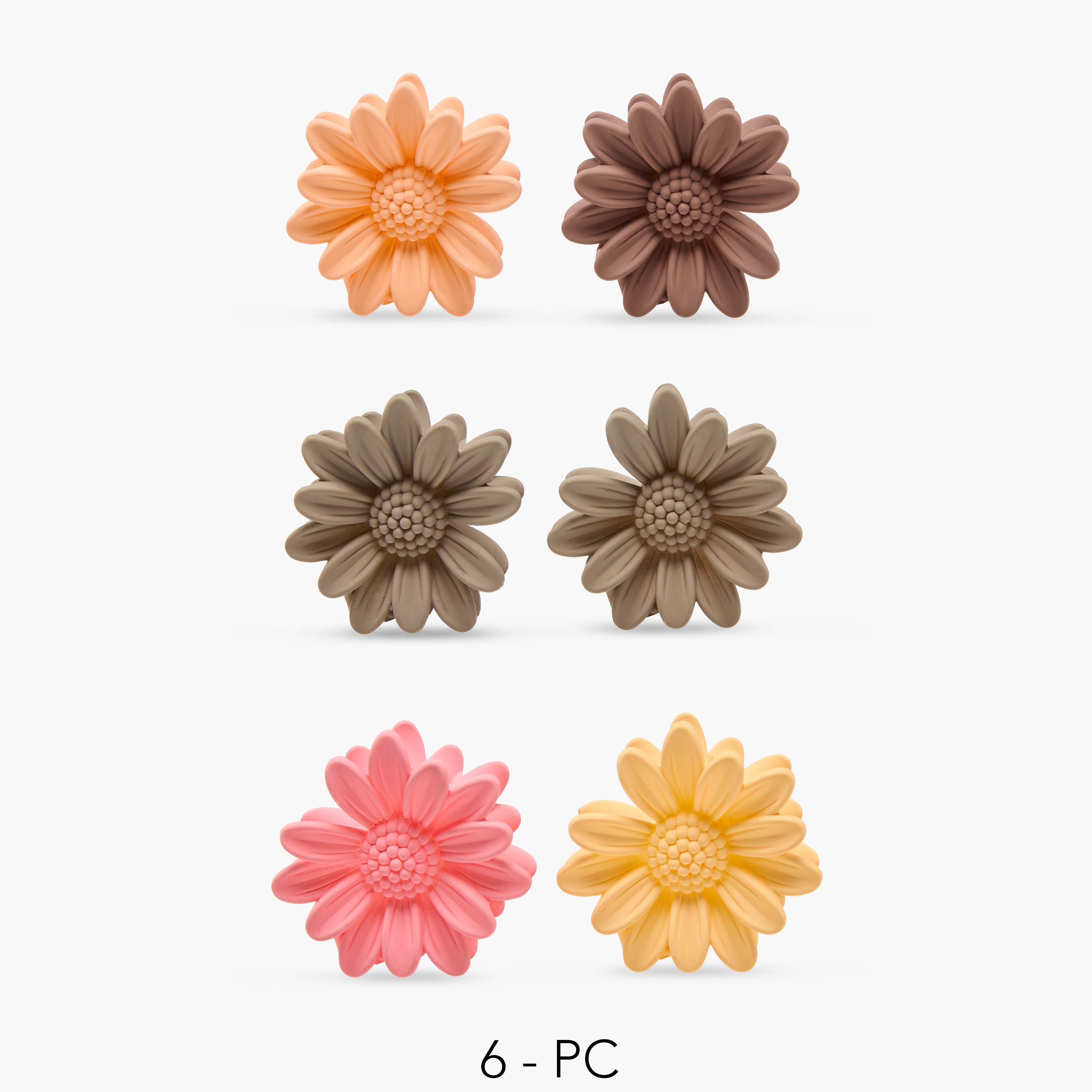 Set of 6 - Floral Hair Clamp-women-hairaccessories-clamps-image-1