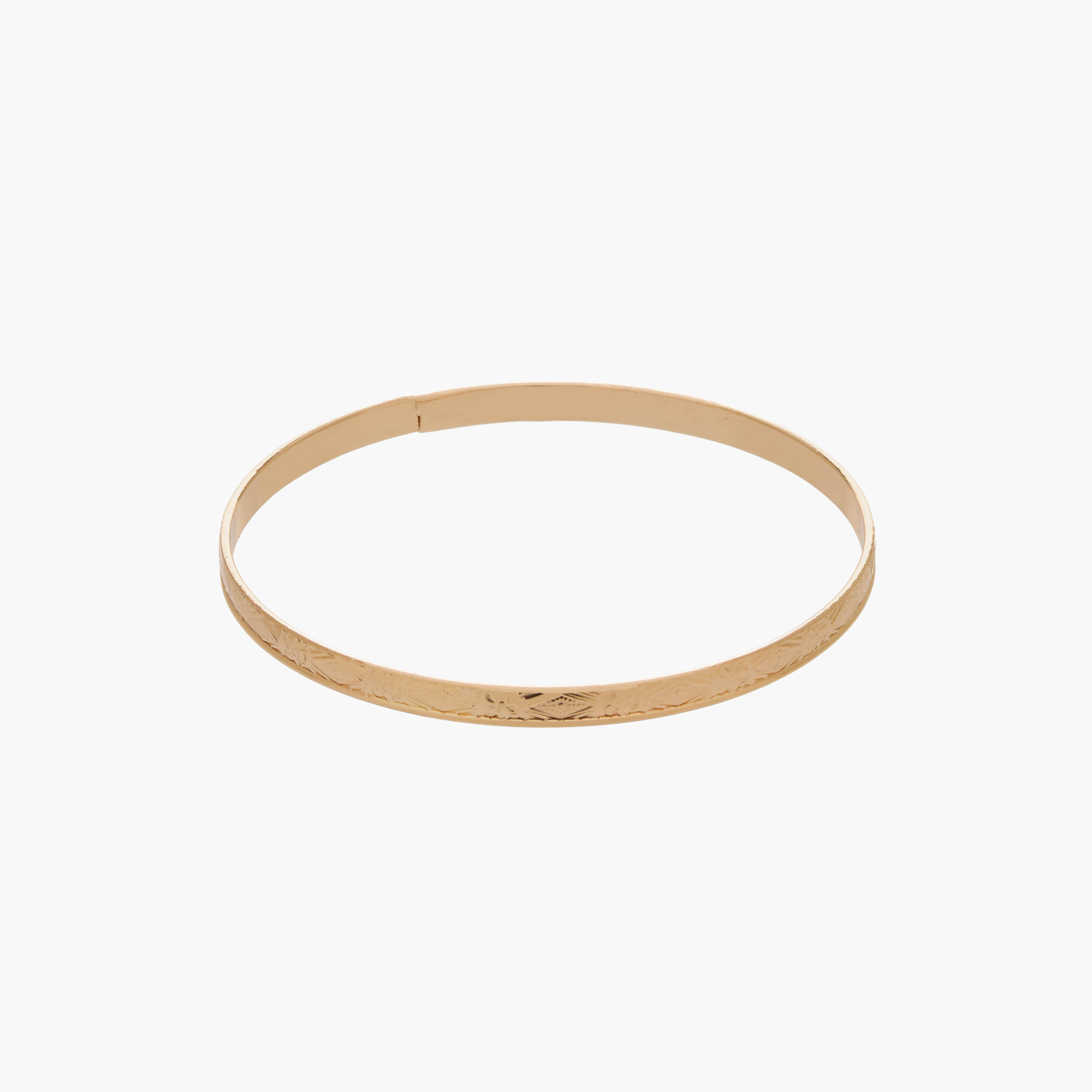 أساور ذهبية بارزة الملمس - طقم من 3 قطع-women-watchesandjewellery-jewellery-banglesandbracelets-image-3
