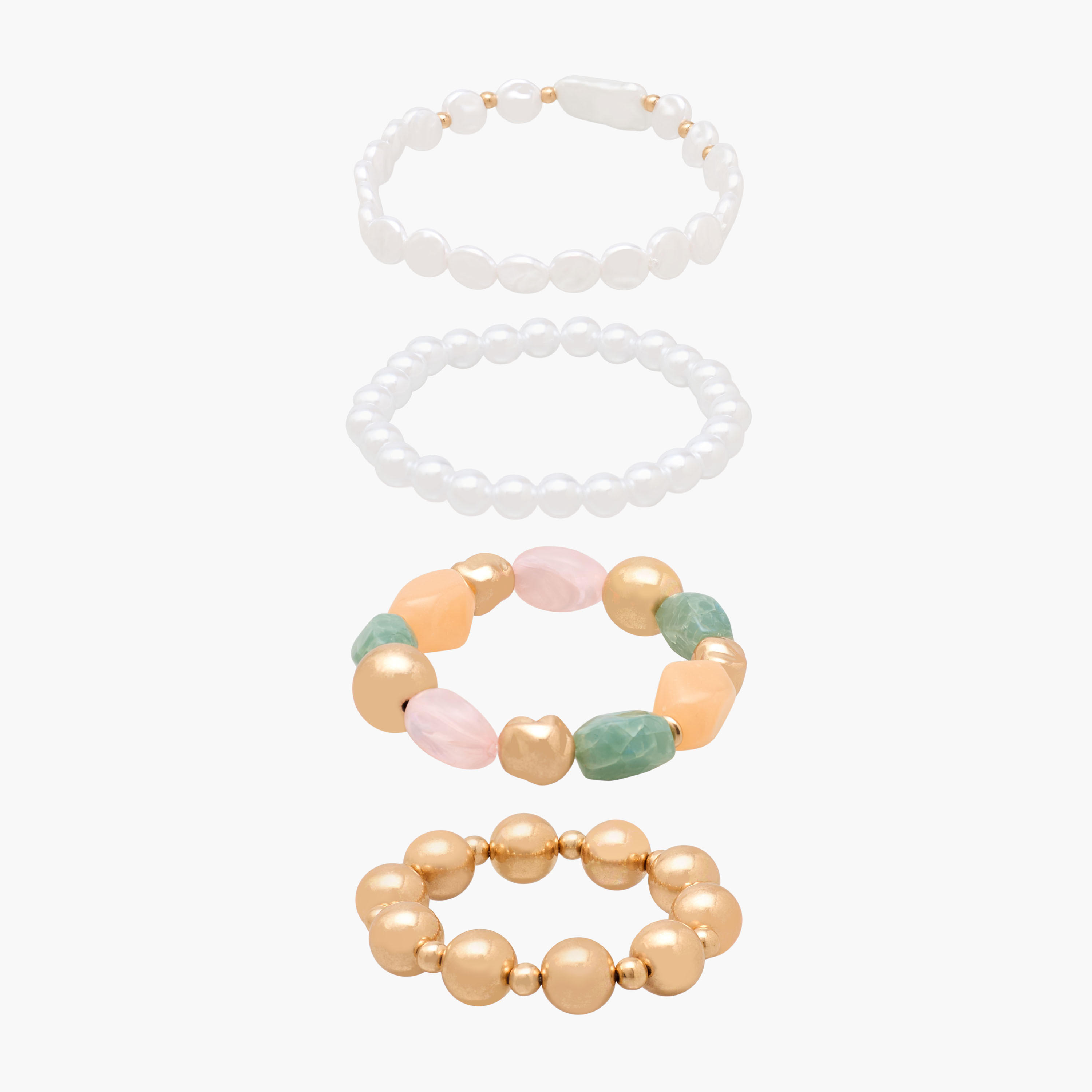 أساور خرز مطاطية - عبوة 4 قطع-women-watchesandjewellery-jewellery-banglesandbracelets-image-1