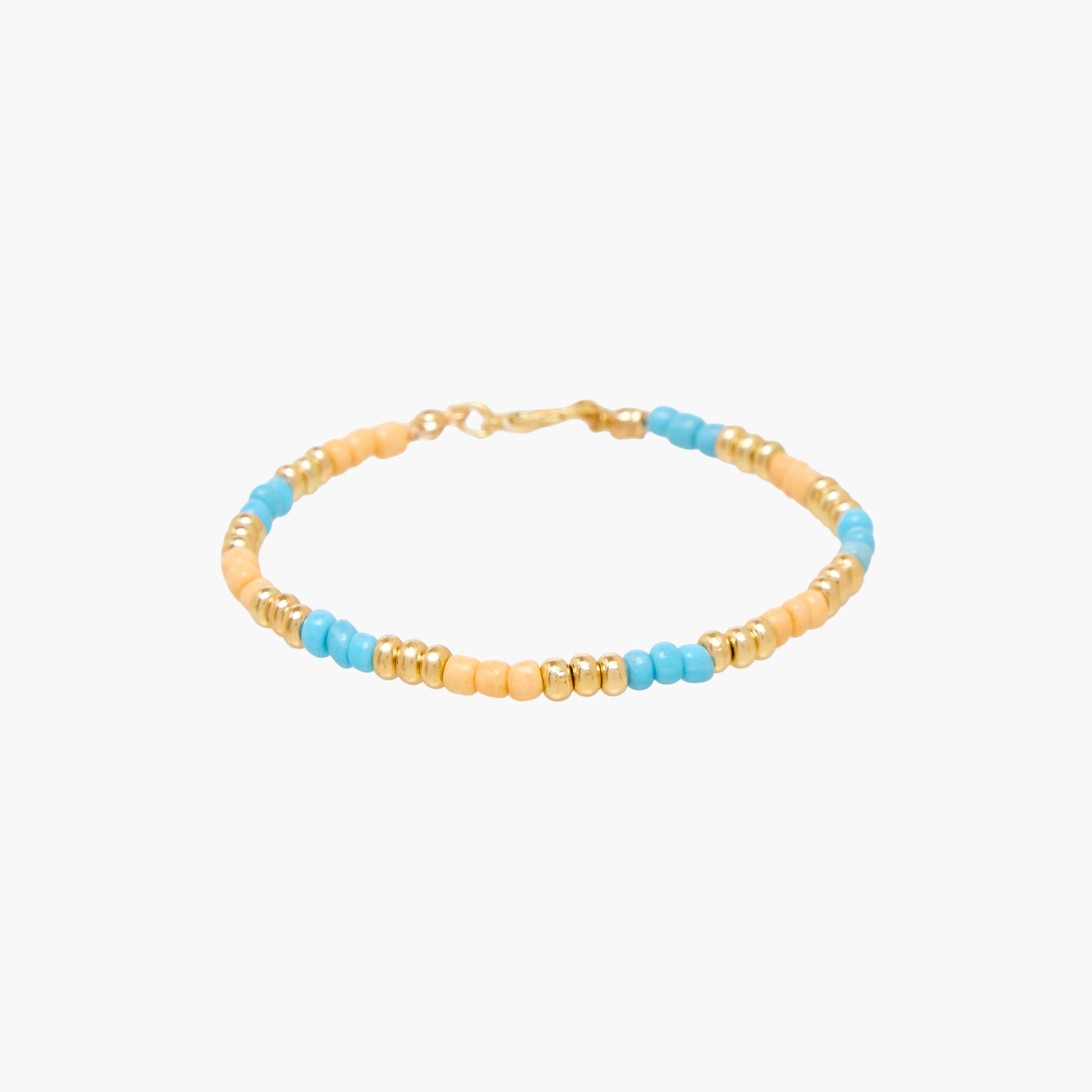 أساور ذهبية بخرز - مجموعة 7 قطع-women-watchesandjewellery-jewellery-banglesandbracelets-image-7